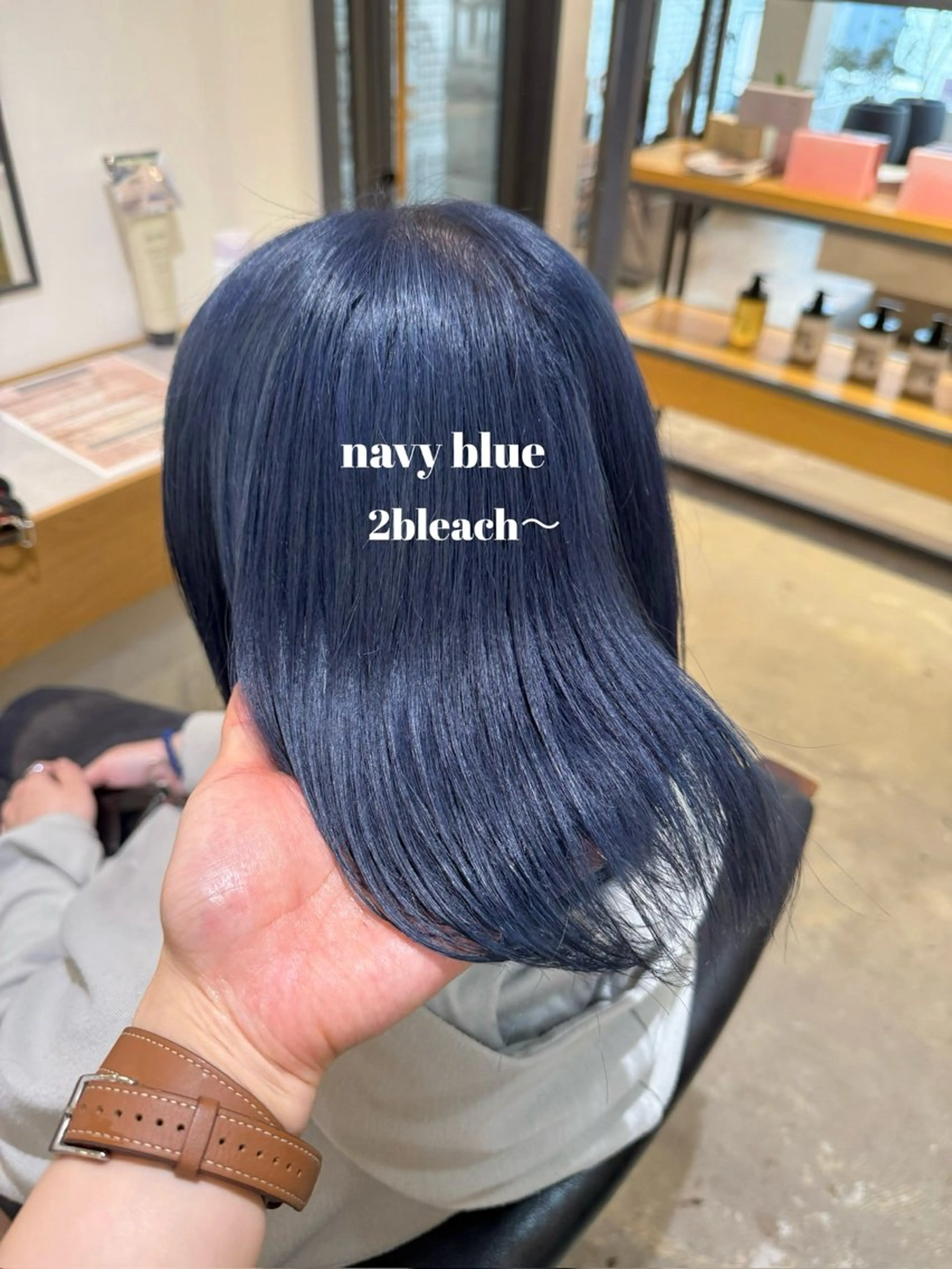 ミディアム カラー ブルーカラー ネイビーカラー シルバー ヘアカラー Kana 🍋 ハイトーン【高円寺】のヘアスタイル