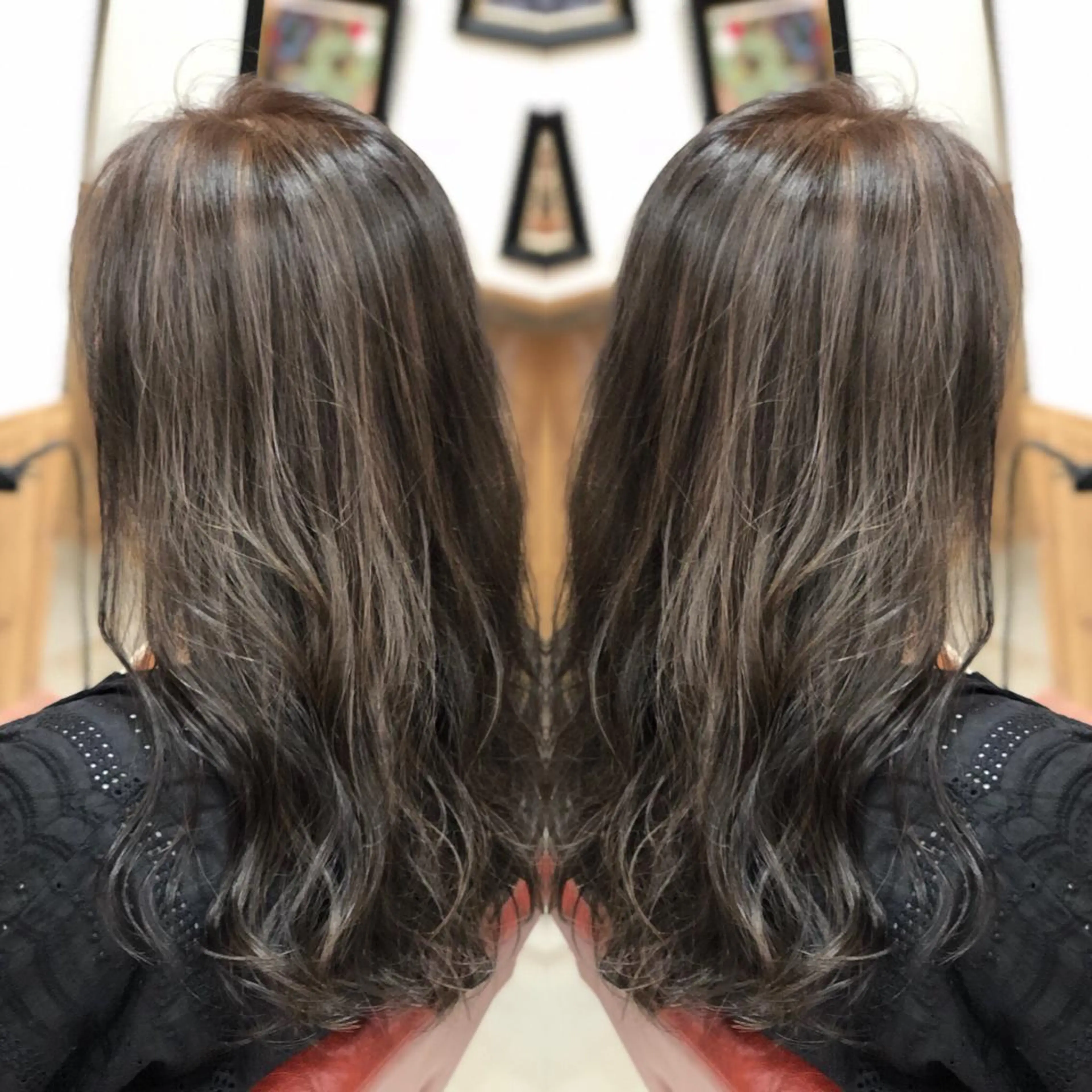 ロング カラー ハイライトカラー ハイライト M IIのヘアスタイル