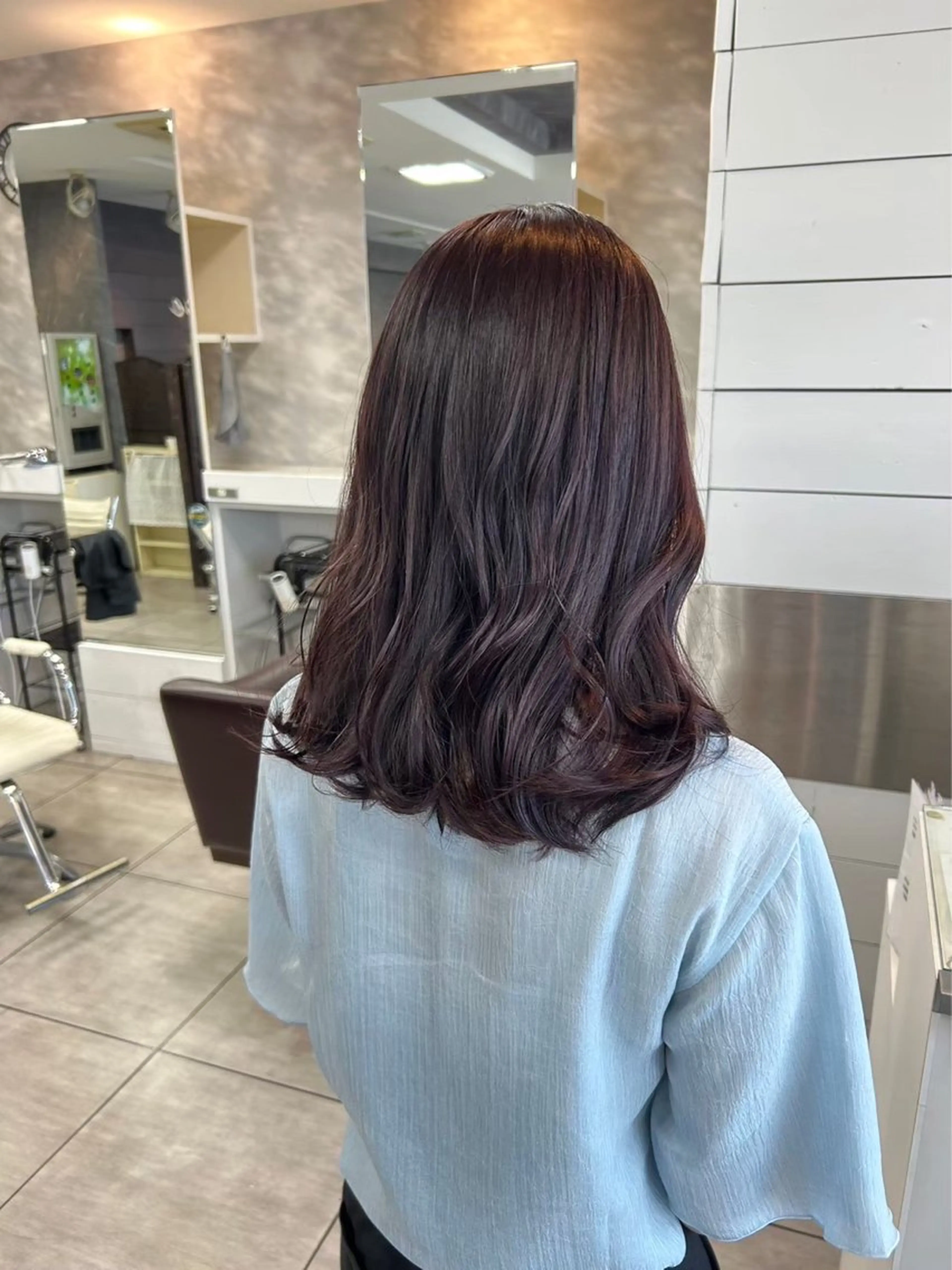 ロング カラー カット ヘアカラー トリートメント 濱田 佳奈映のヘアスタイル