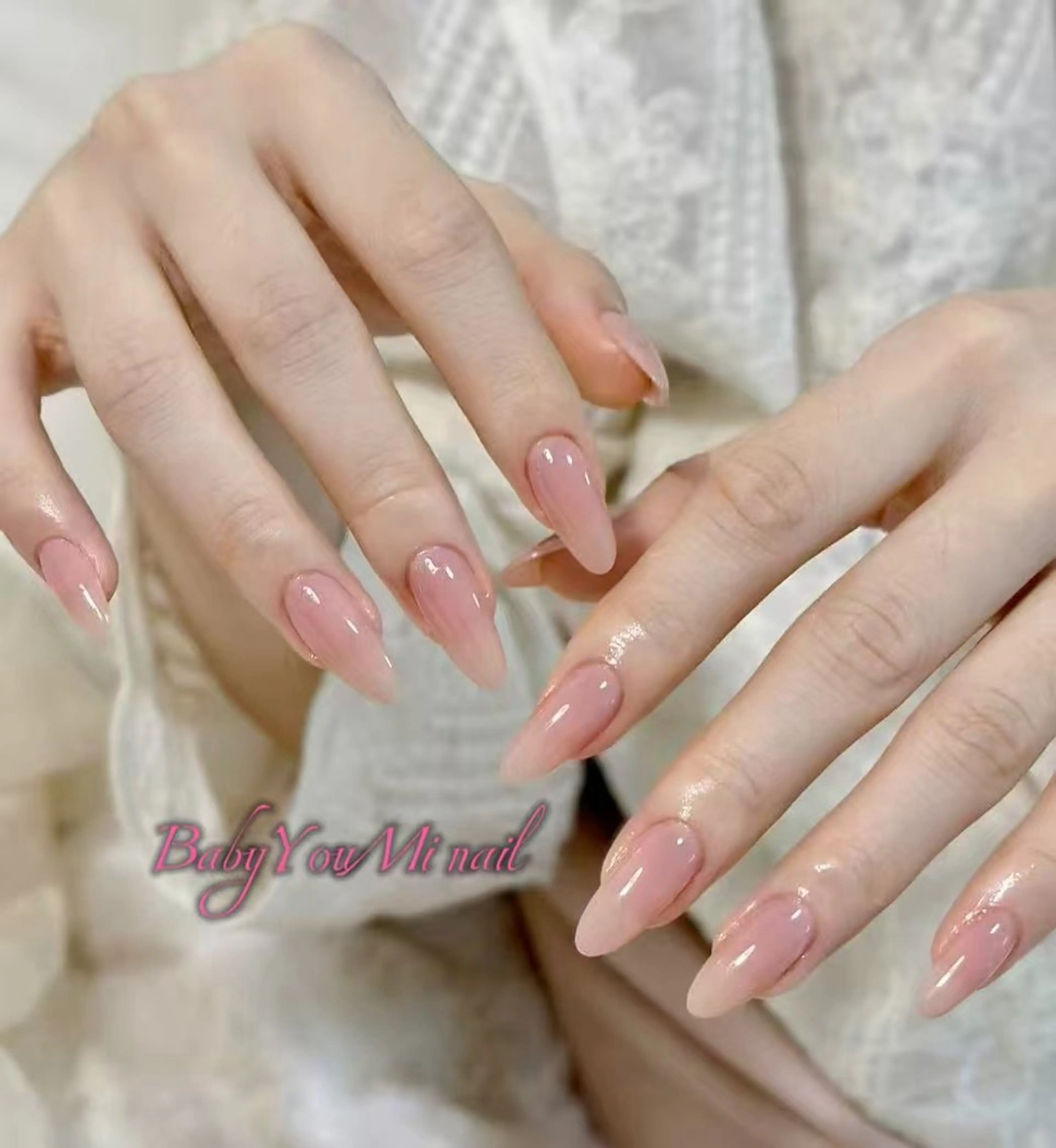 ネイル オーロラネイル 成人式 フットネイル フレンチネイル ジェルネイル ハンドネイル BabyYouMi nailのネイルデザイン