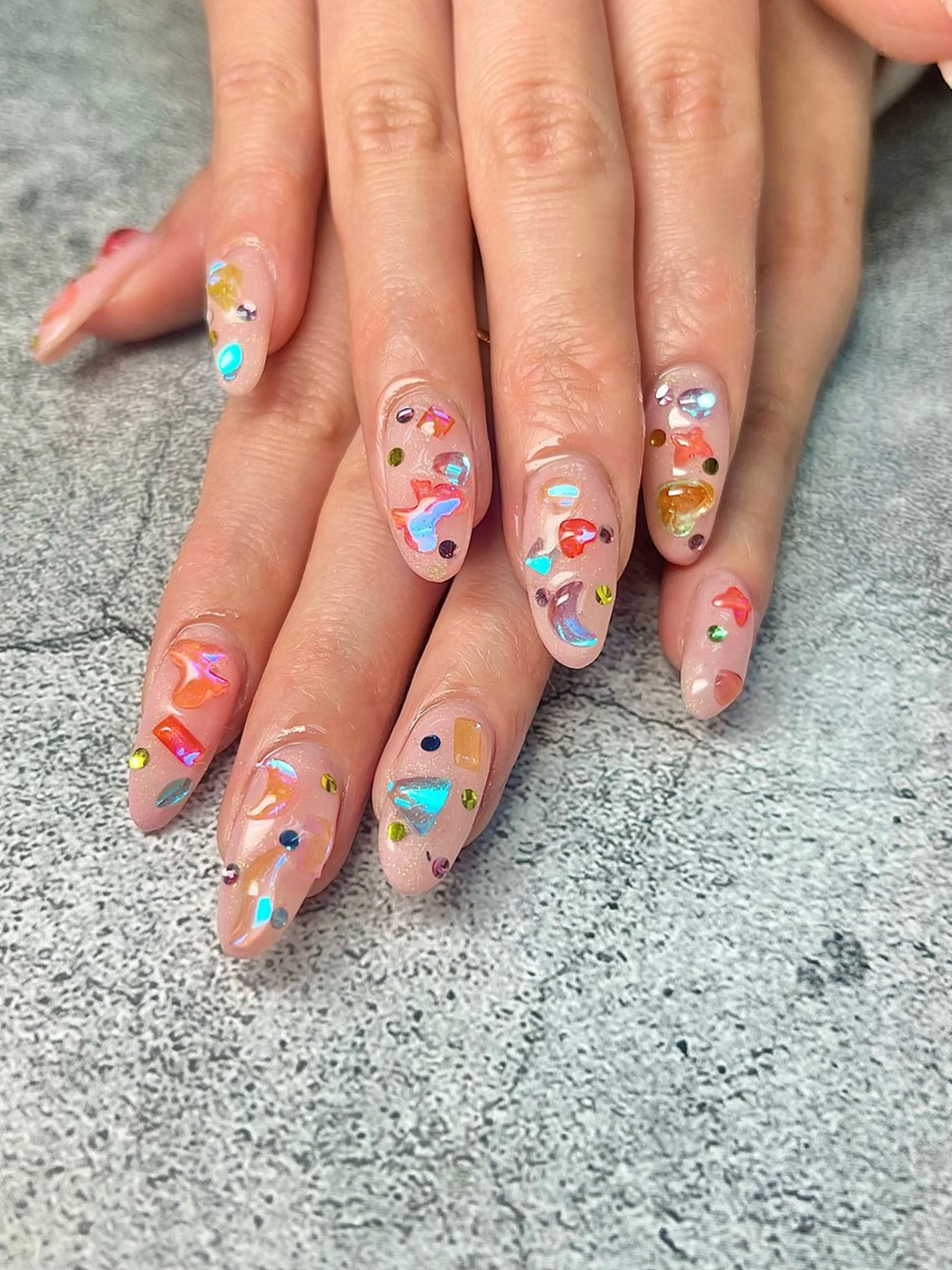 ネイル ハンドネイル Queen nail 北堀江 ASUKAのネイルデザイン