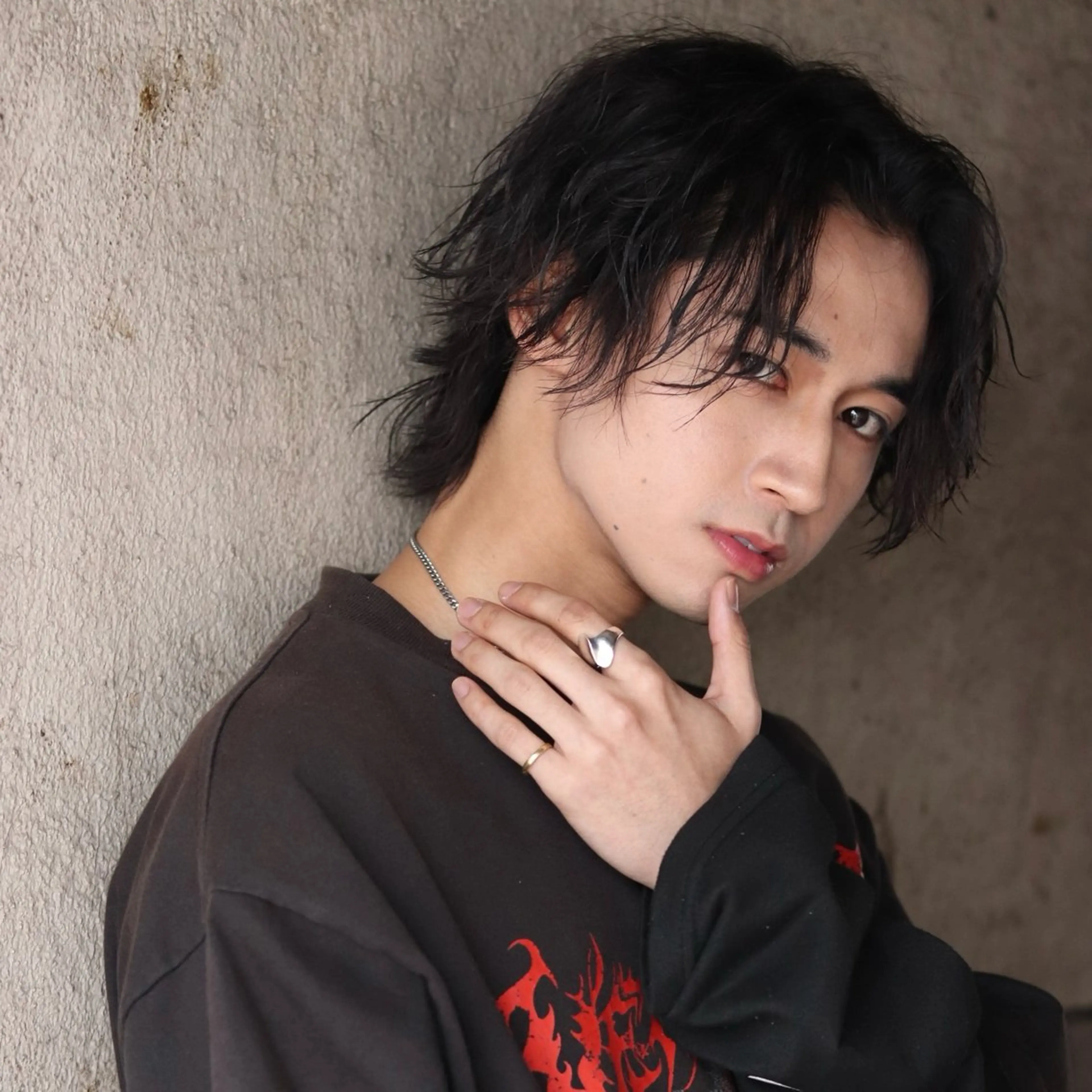 ミディアム カラー パーマ メンズ カット トリートメント シースルーマッシュ/ メンズ/KYOHEIのヘアスタイル