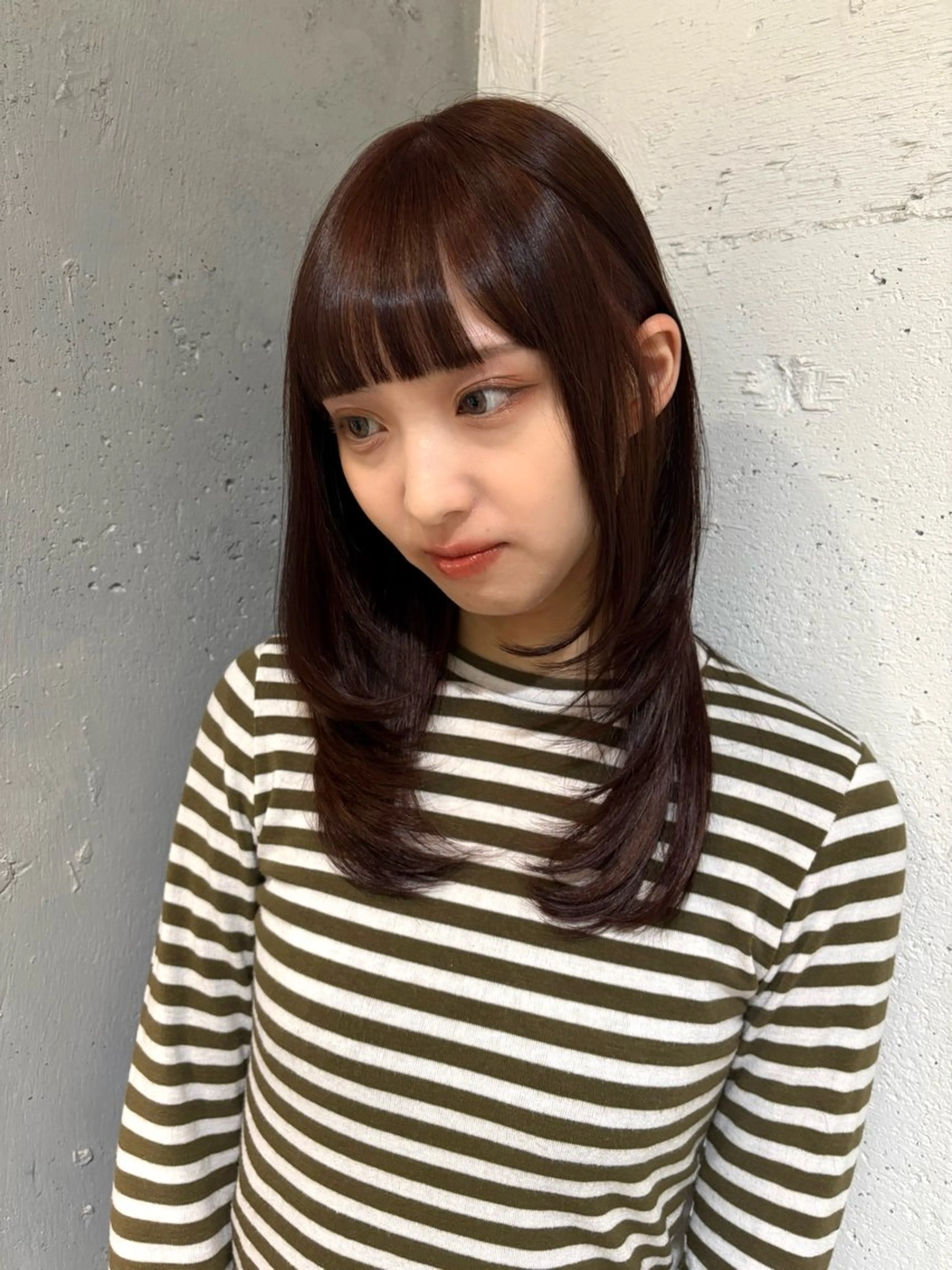 セミロング カラー ブラウンカラー レイヤーカット カット ヘアカラー Juna✂️ レイヤー / ボブのヘアスタイル