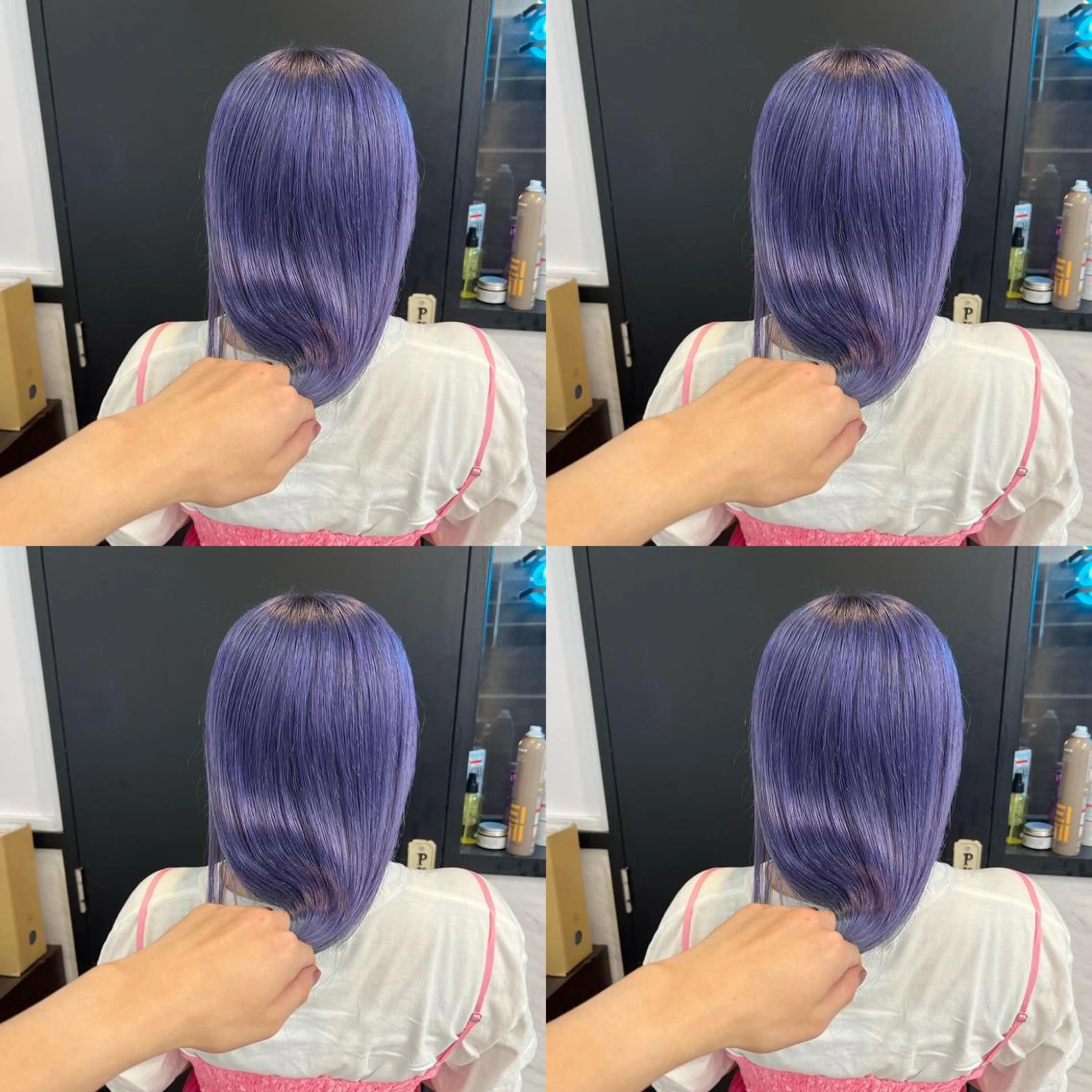 セミロング カラー パープルカラー ✨髪質改善✖︎韓国 レイヤー✨ナカムラのヘアスタイル