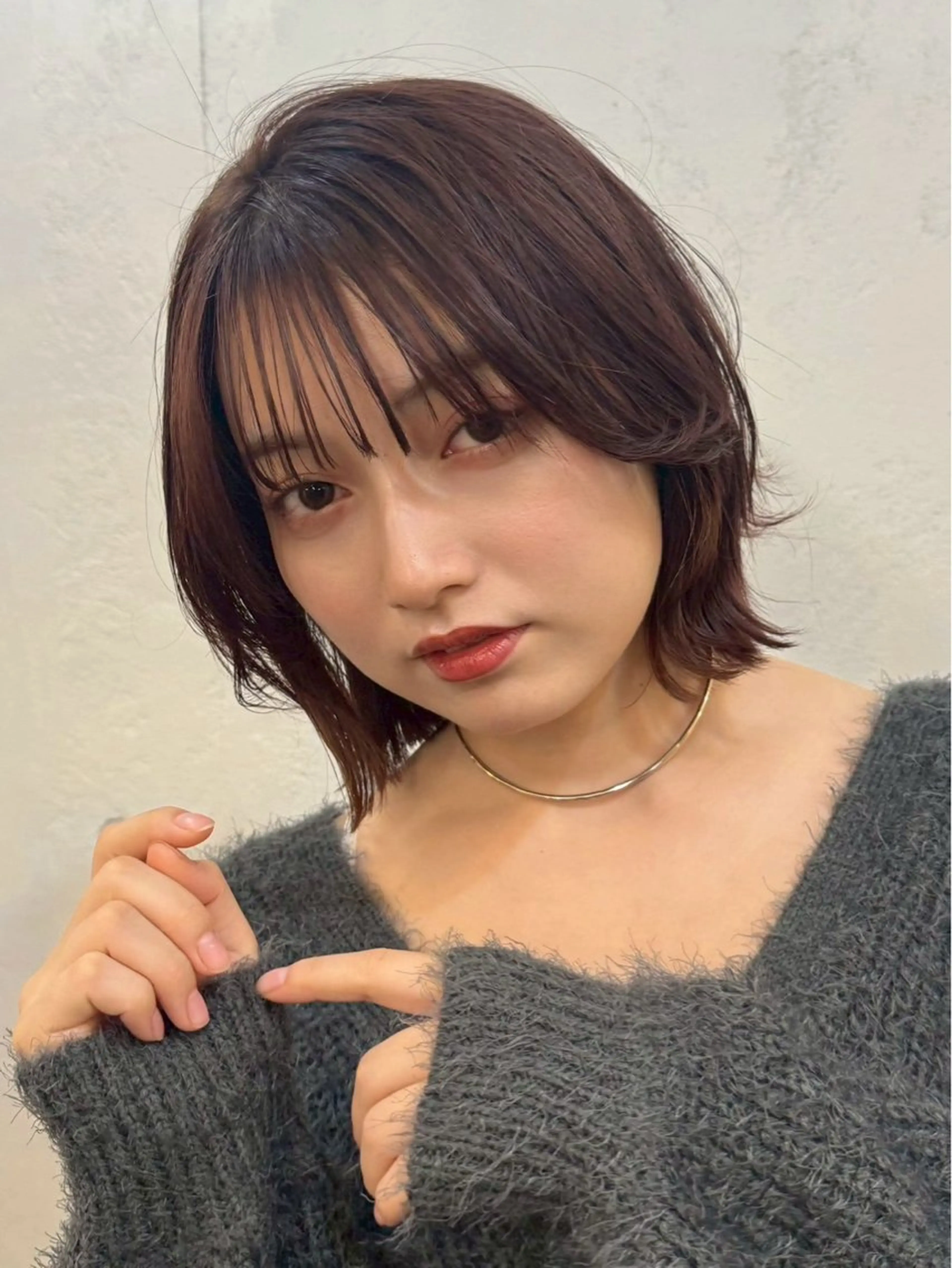 ミディアム カット ヘアカラー new open Farbeのヘアスタイル