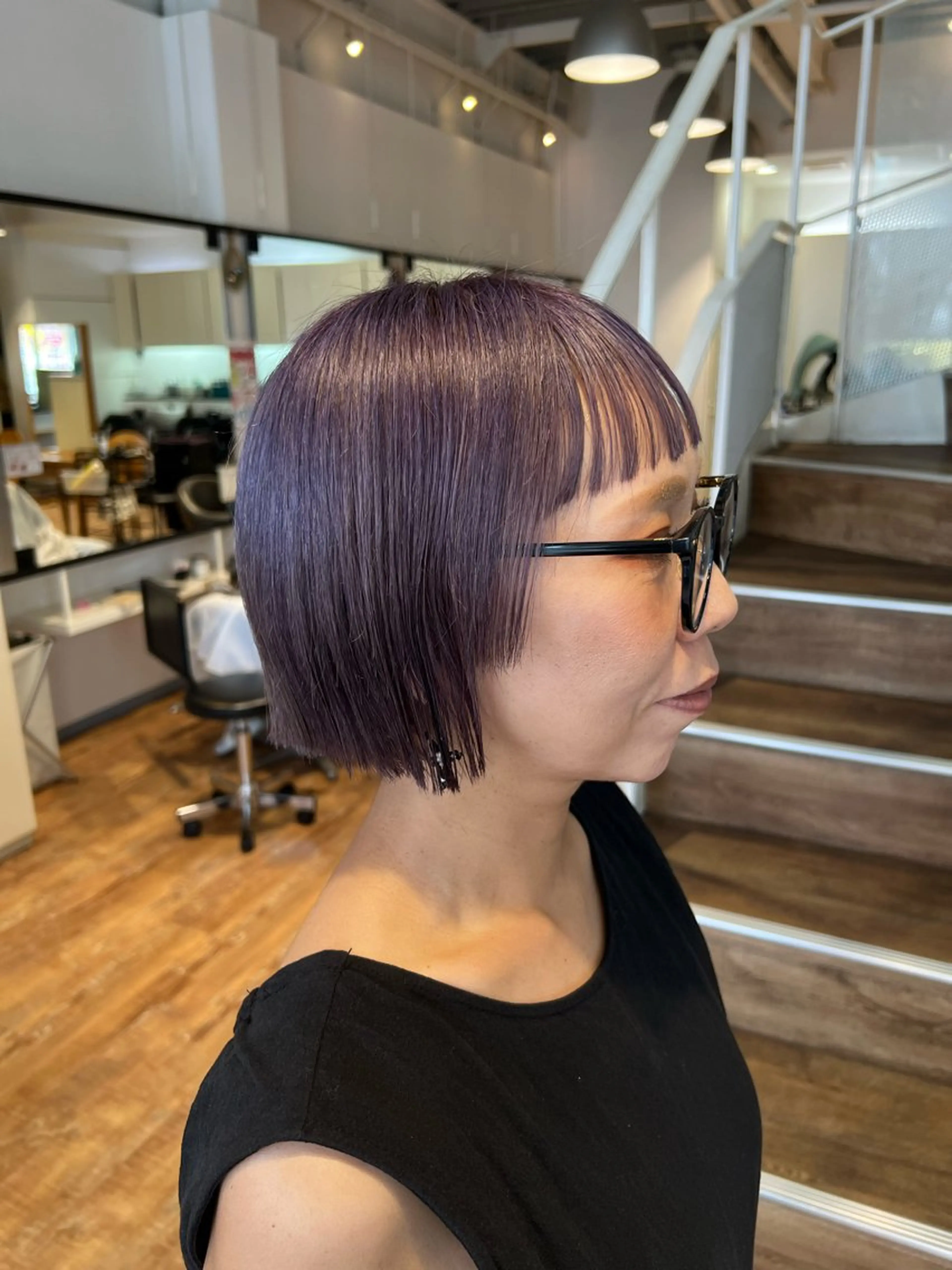 カラー ボブ ヘアカラー トリートメント インナーカラー♡ Nanakoのヘアスタイル