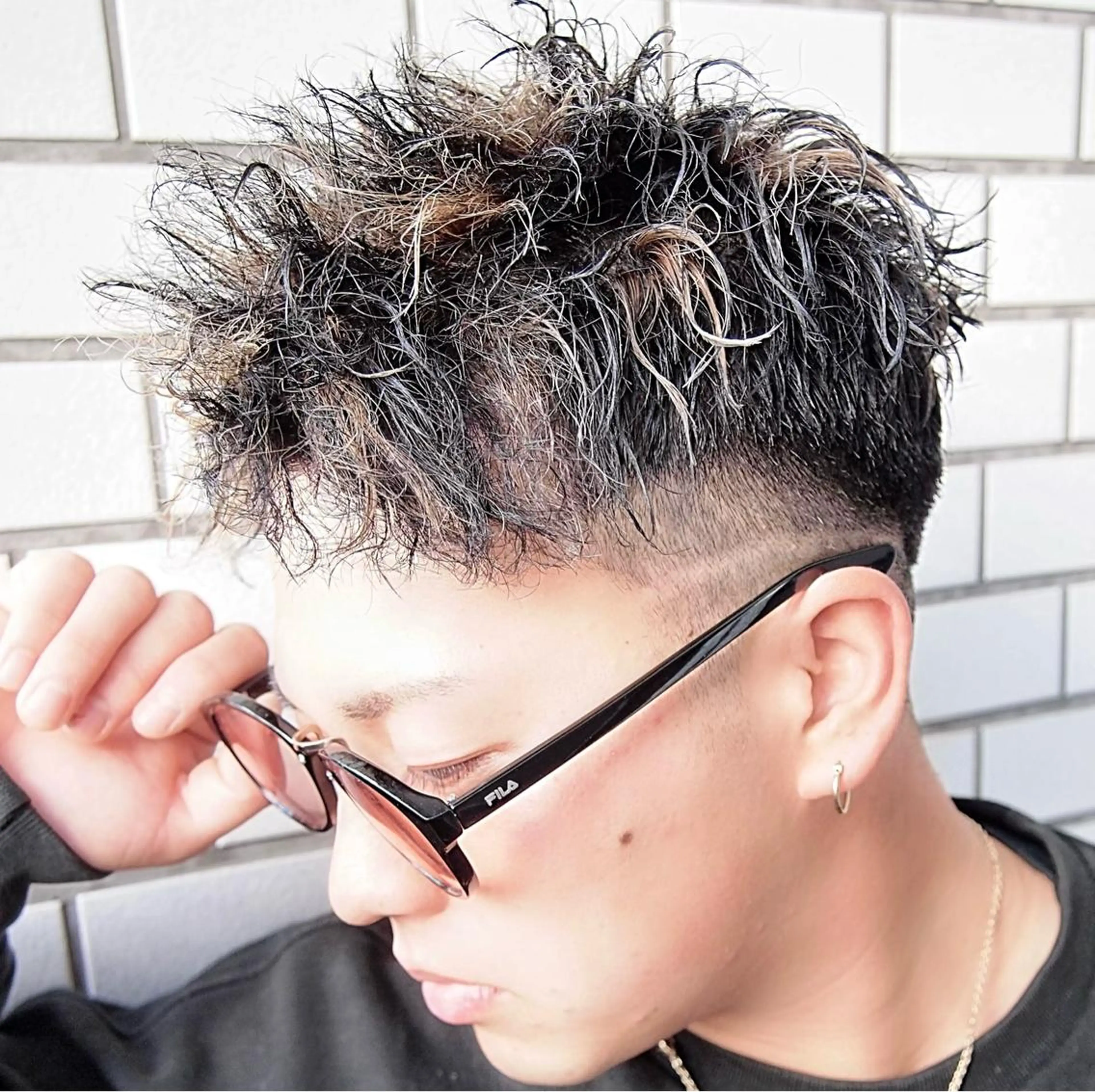 カラー パーマ メンズ カット ヘアカラー トレンドパーマ‼️ NAOKI💥のヘアスタイル