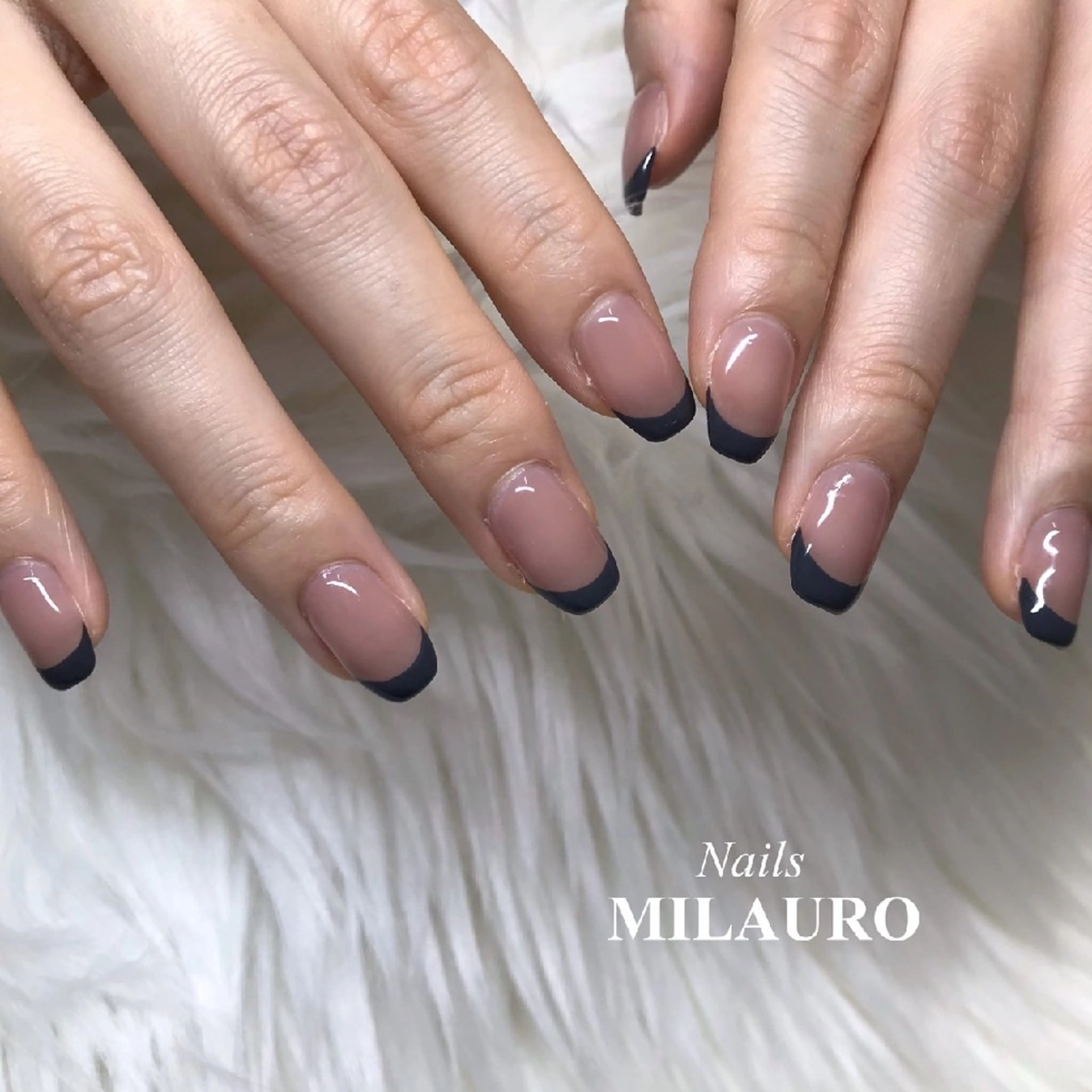 ネイル ブラウン Nails MILAURO所属・MIYUKI /大人シンプルネイルのネイルデザイン