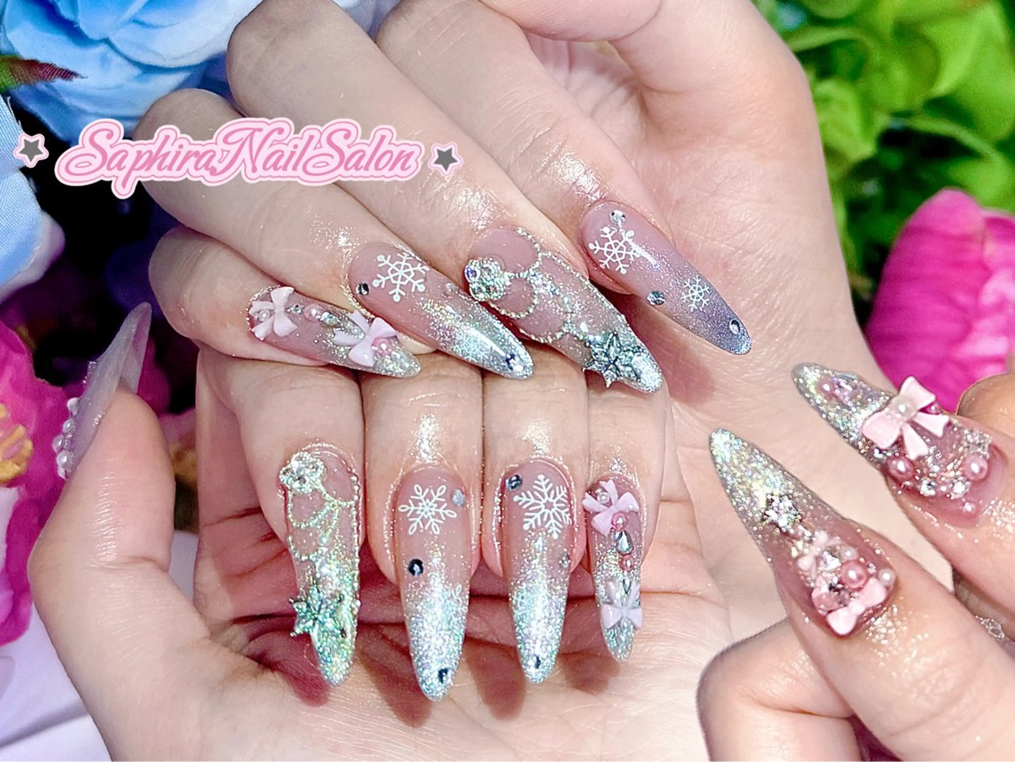 カラー ハンドネイル Saphiraネイル サロン錦糸町のネイルデザイン