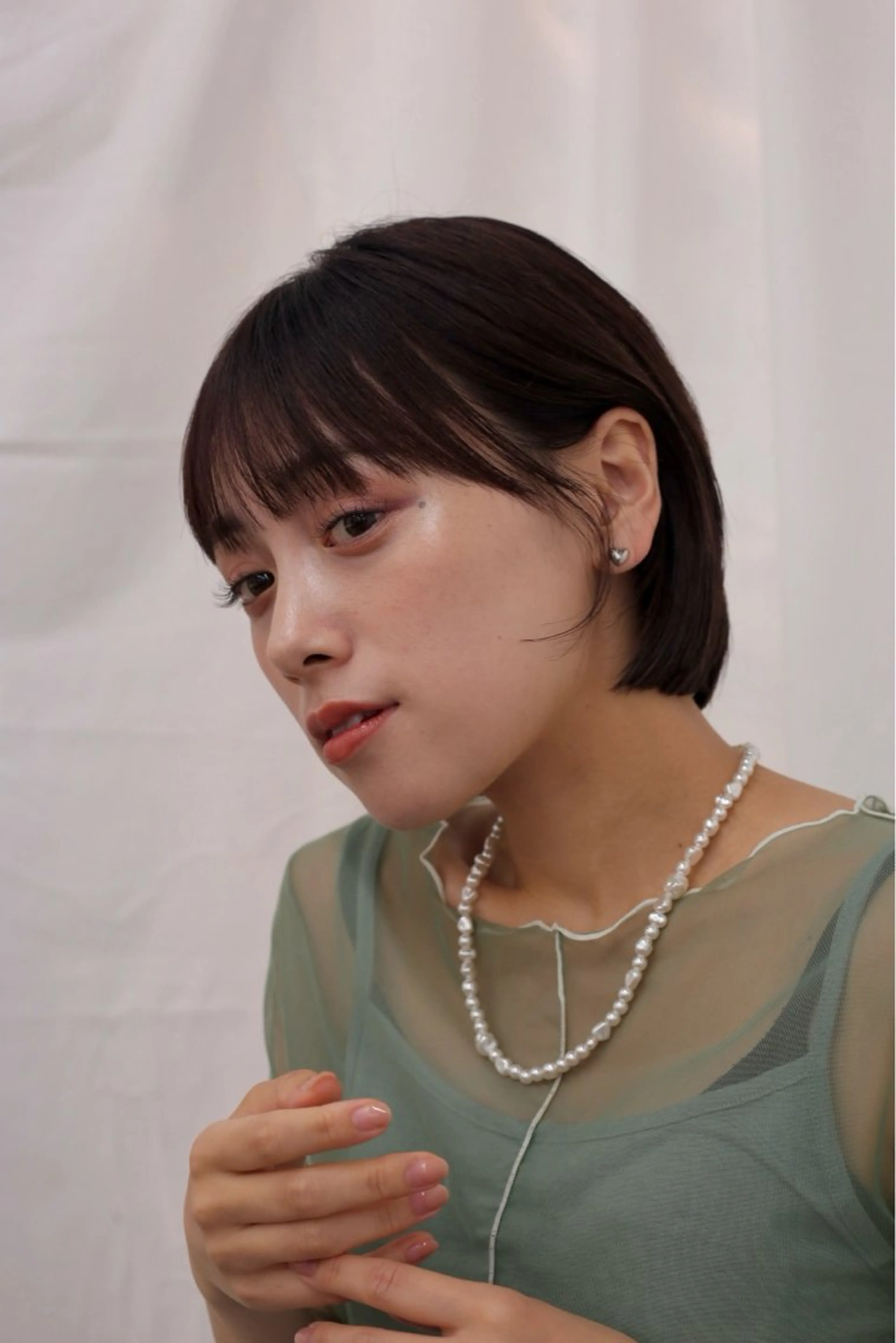 ミディアム レイヤーパーマ/ ショートパーマ/横浜のヘアスタイル