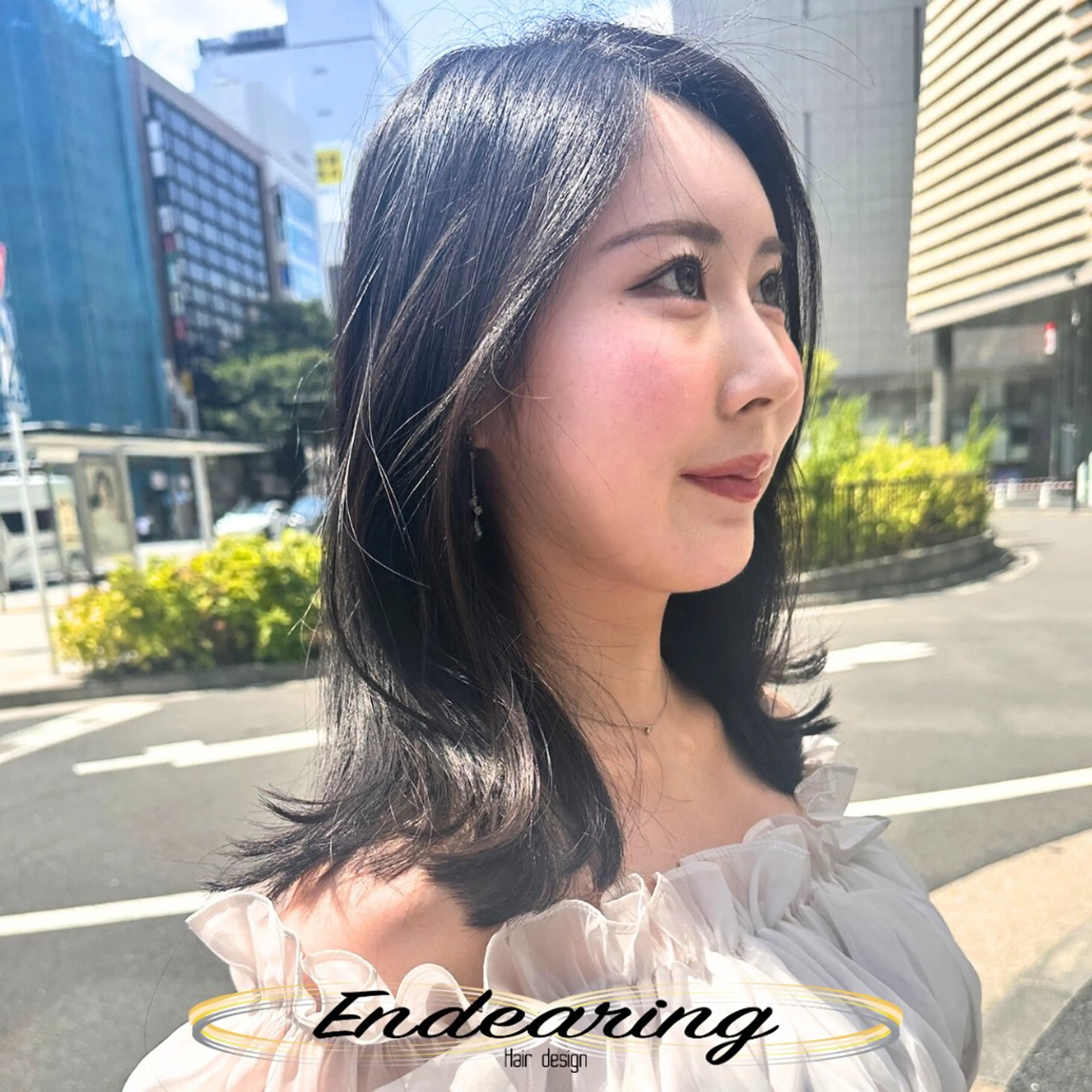 ミディアム 顔まわりレイヤー 韓国風ヘア レイヤーカット 小顔カット 外ハネヘア カット Endearing【エンディアリング】所属・Endearing 銀座/レイヤーカットのその他イメージ