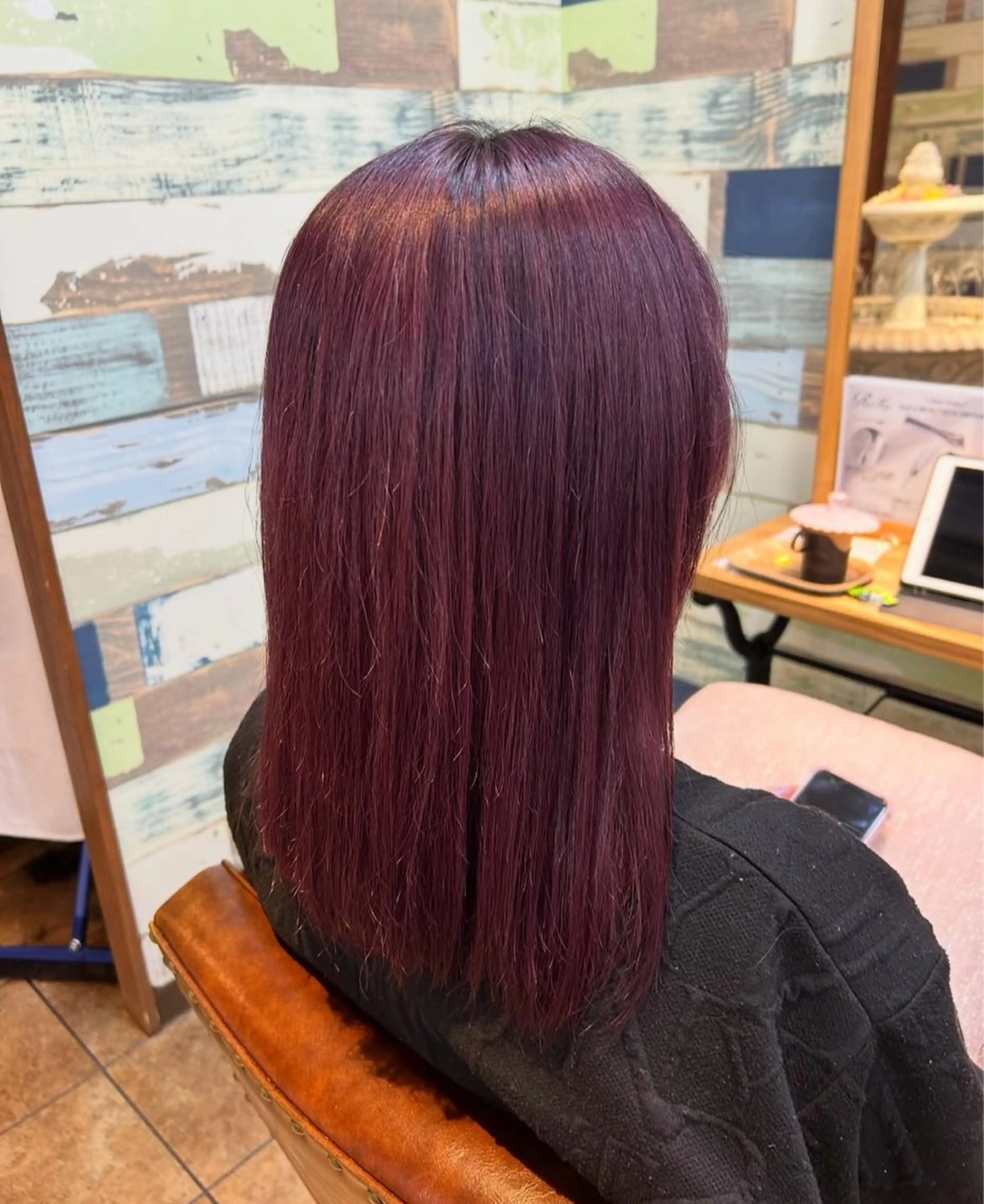ミディアム ヘアカラー 透明感カラー🫧🩵 林　菜々美のヘアスタイル