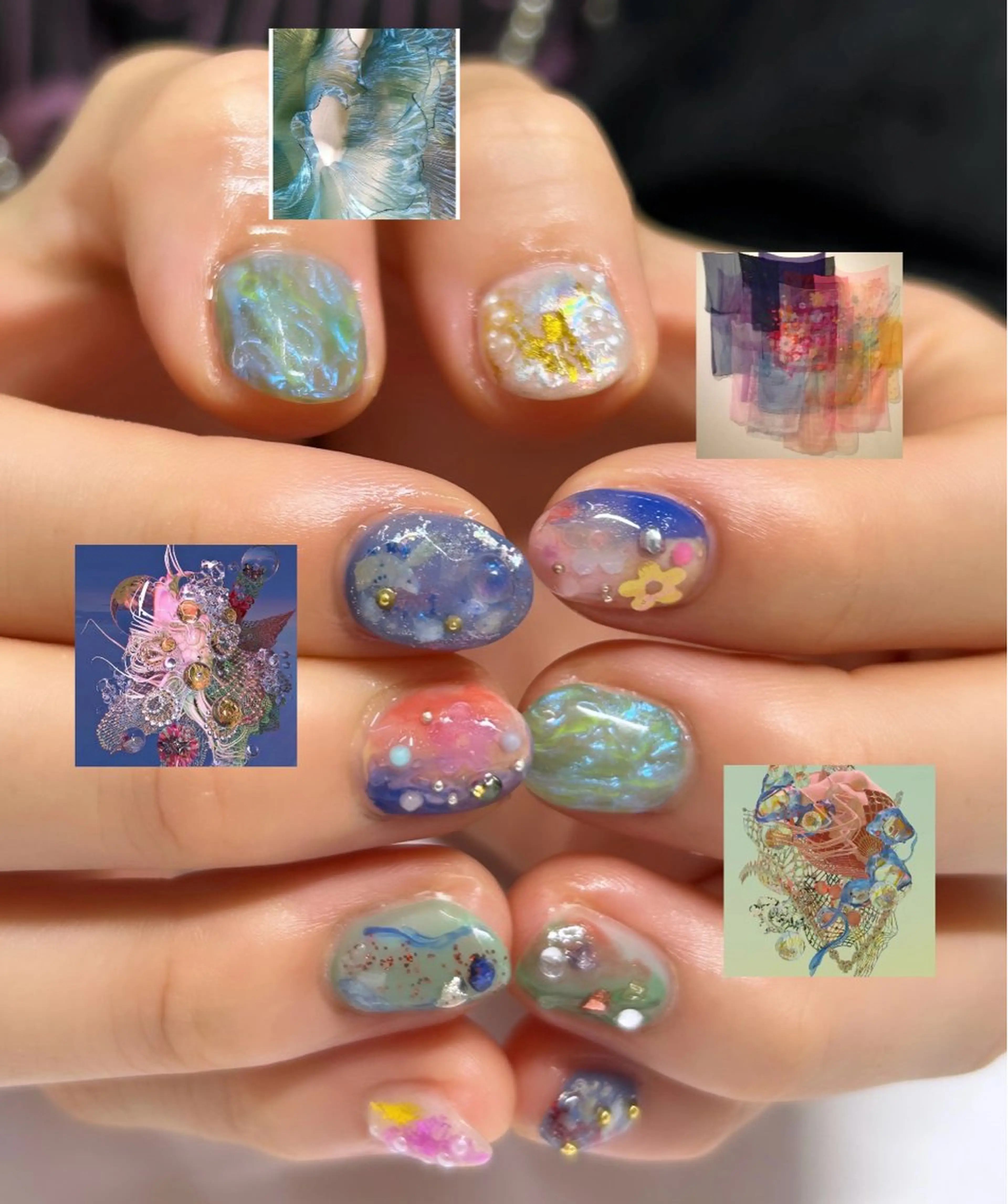 ネイル ハンドネイル プライベートネイルサロンone nail所属・one nail 【カラフル/個性派】のネイルデザイン