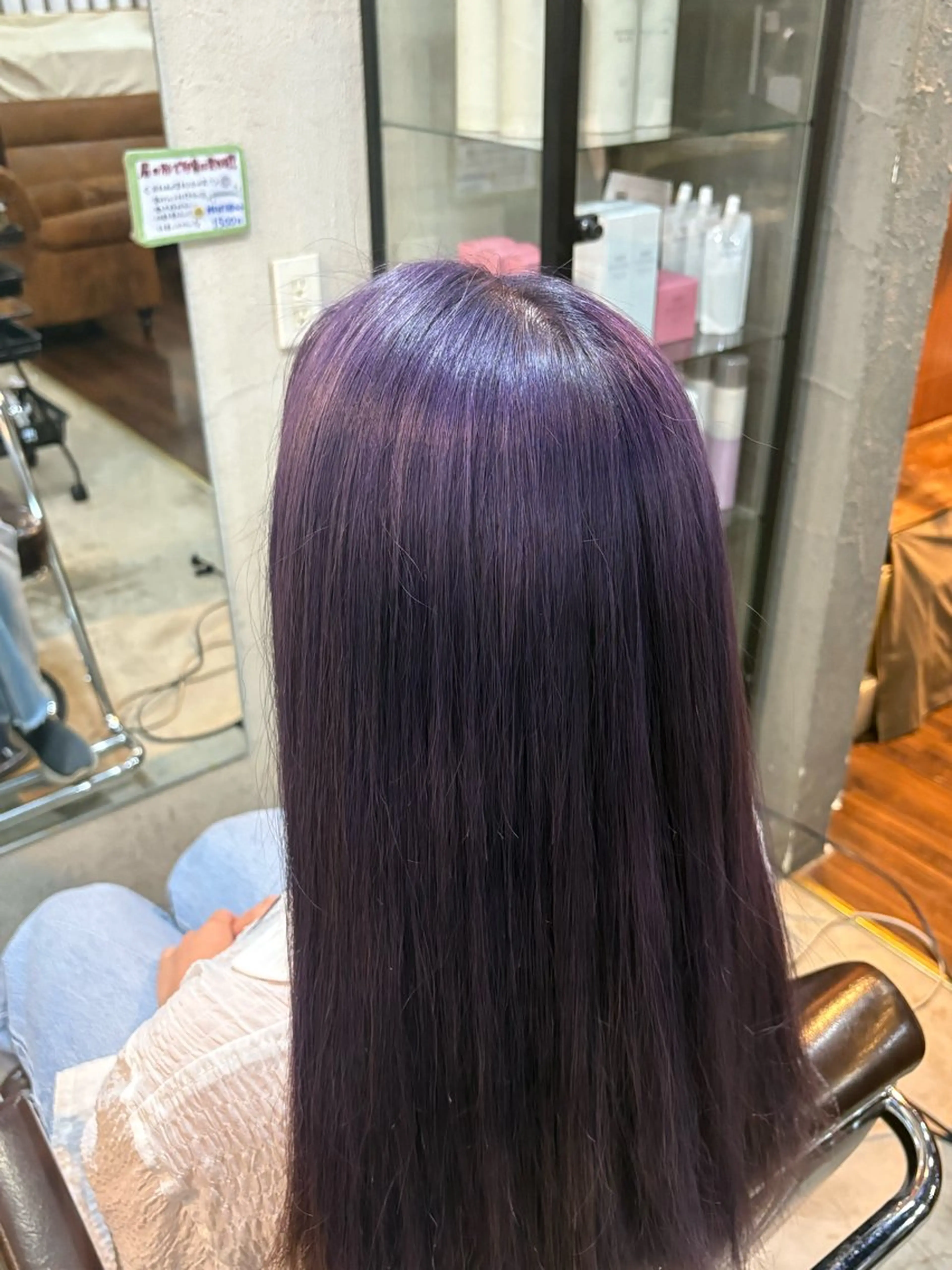 【9月限定🫐】ブリーチ+カラー+外部補修トリートメント※練習モデルの写真