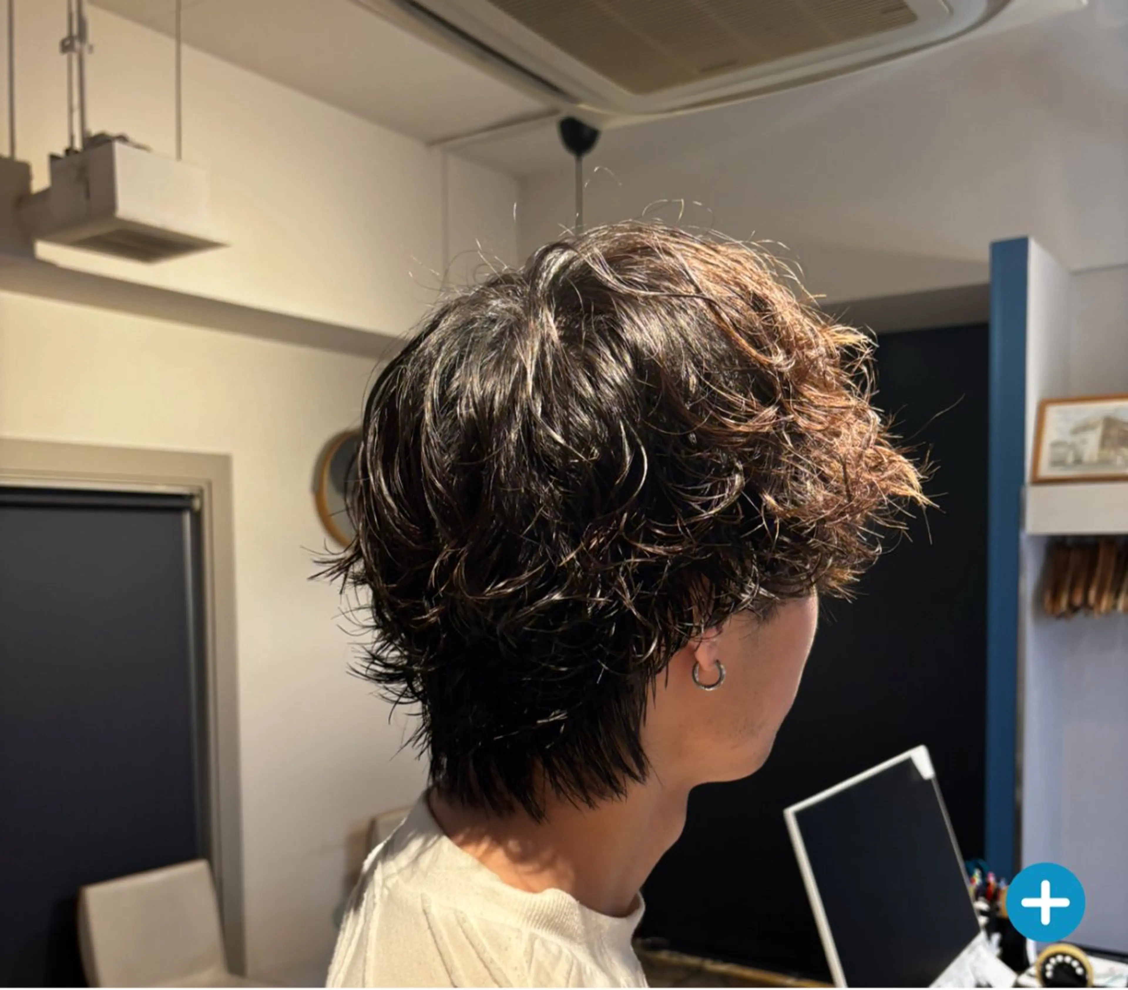 パーマ メンズ メンズパーマ カット パーマ 大西 里奈のヘアスタイル