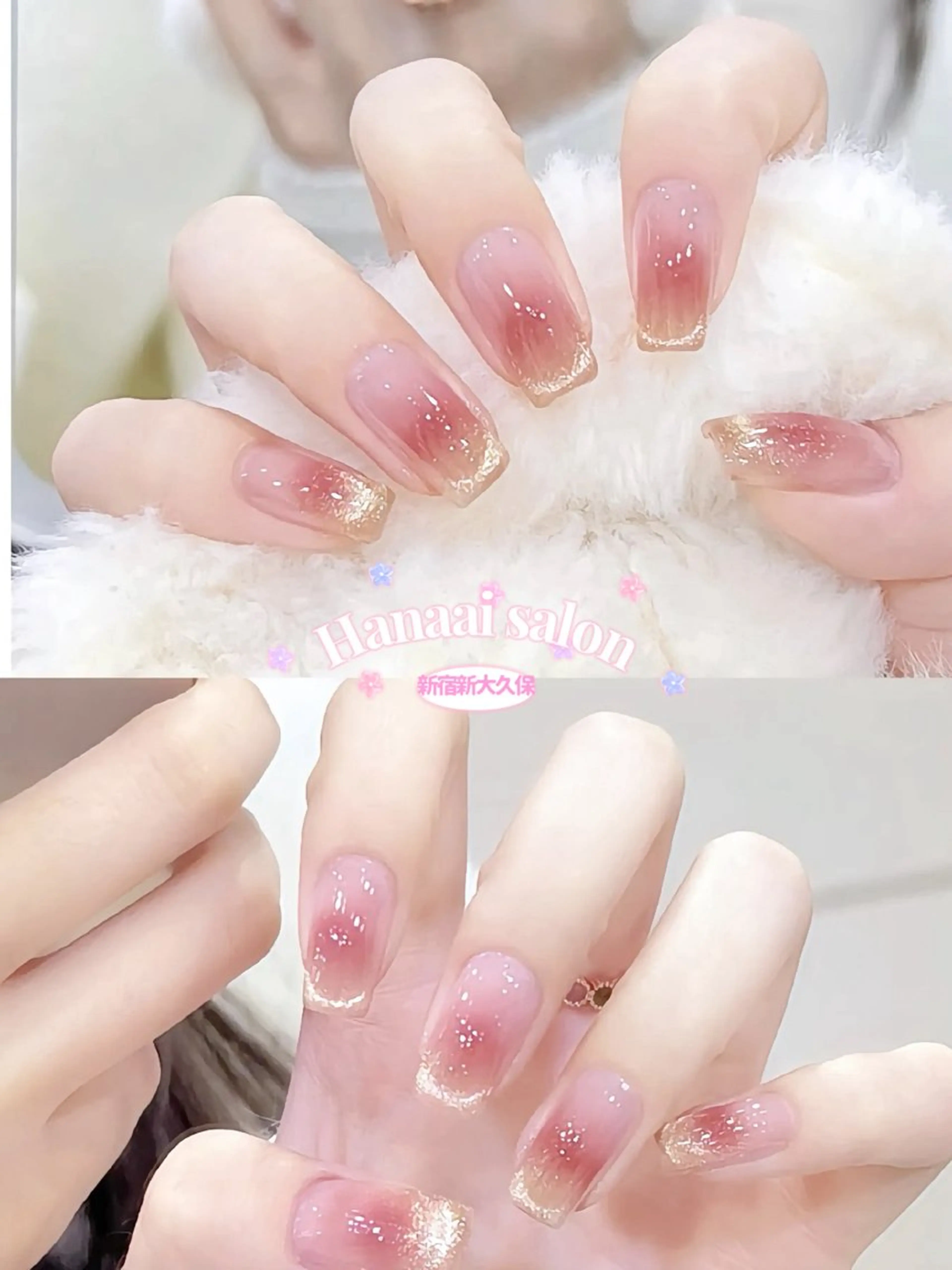 ミディアム フットネイル Hanaai Salon新大久保店のネイルデザイン