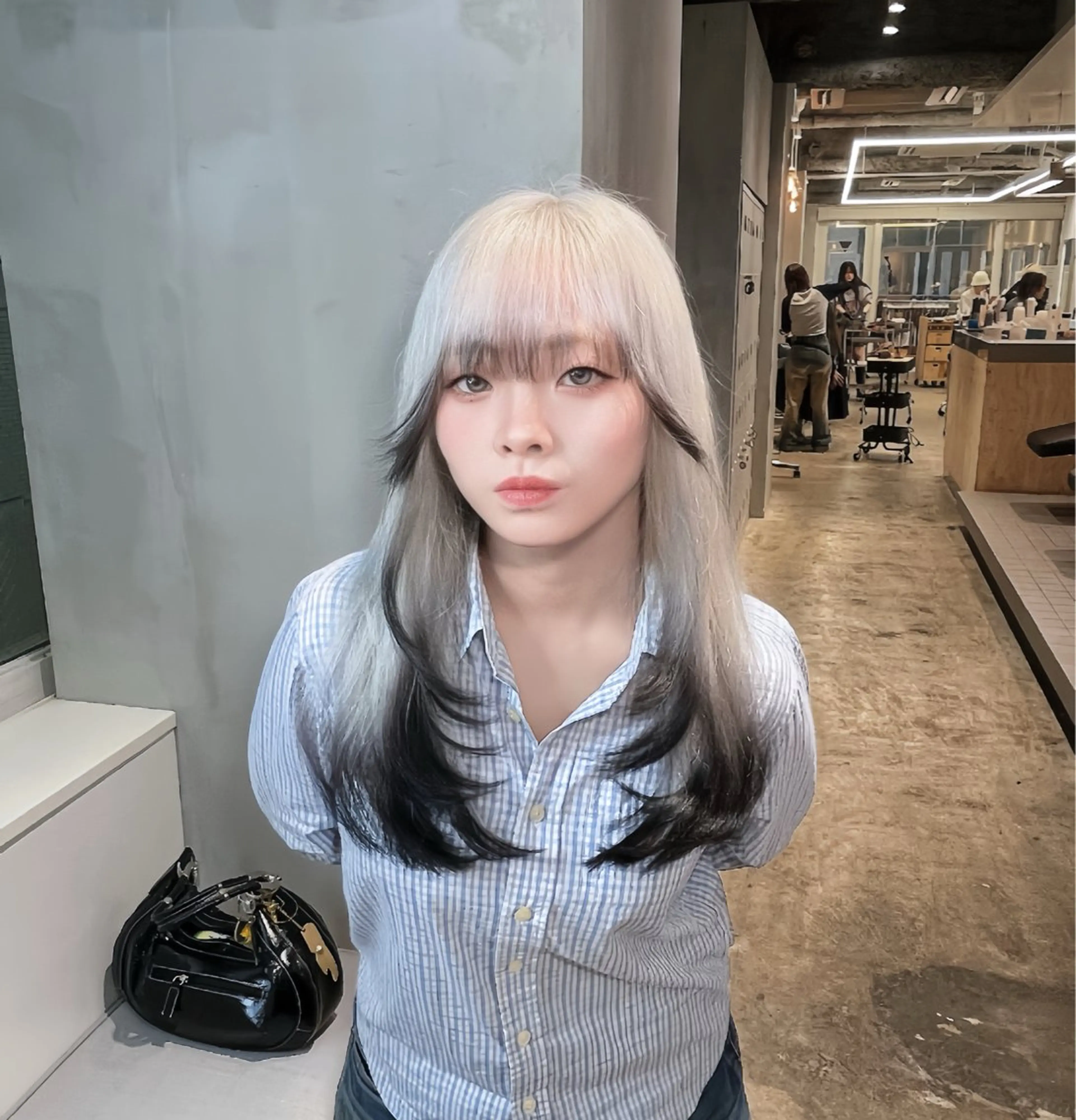 ロング カラー カット ヘアカラー トリートメント ハイトーン/ブリーチ /ウルフ/しゅーたのヘアスタイル