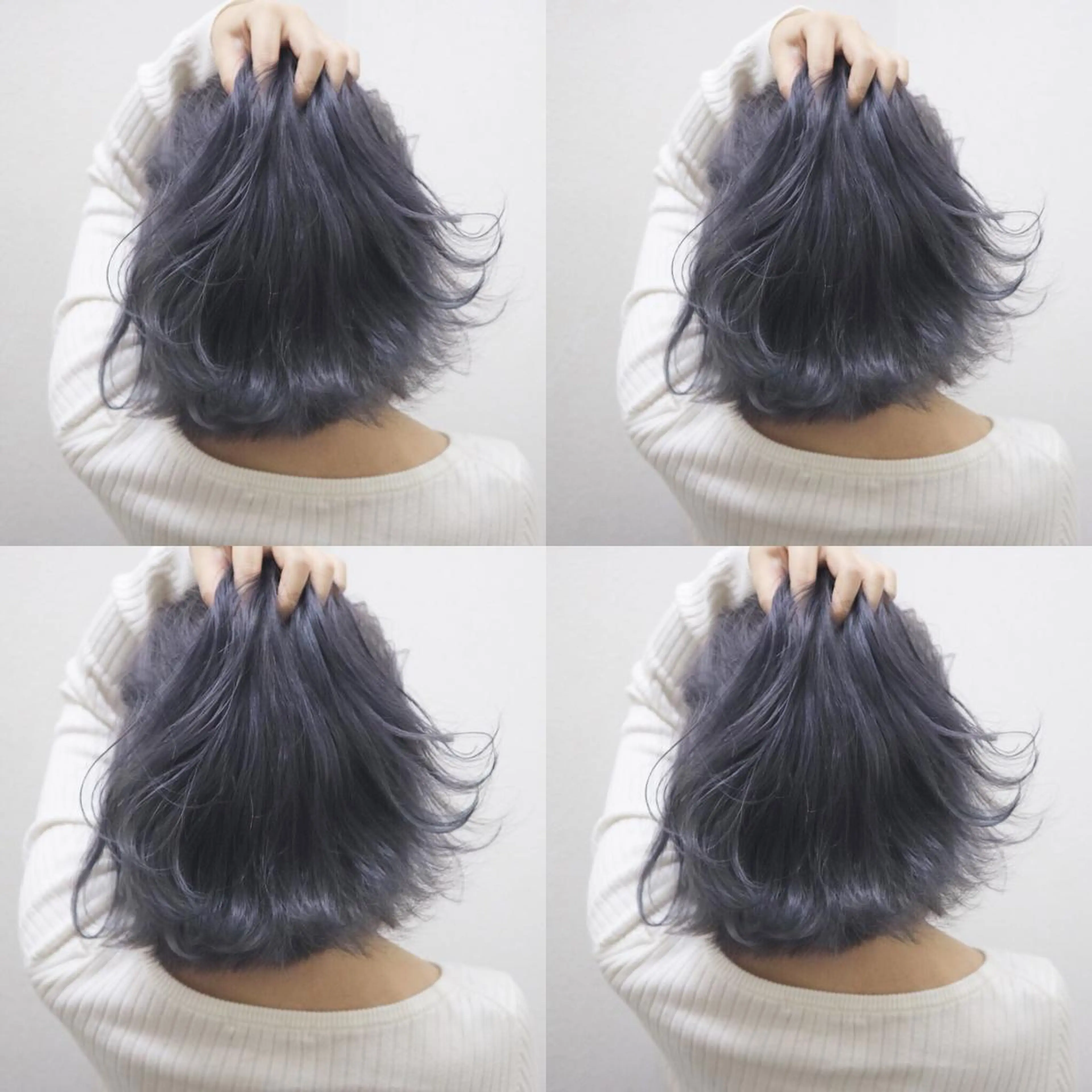 ショート カラー アディクシーカラー ブリーチ グレージュ パープルカラー JIL BLAN 京都のヘアスタイル