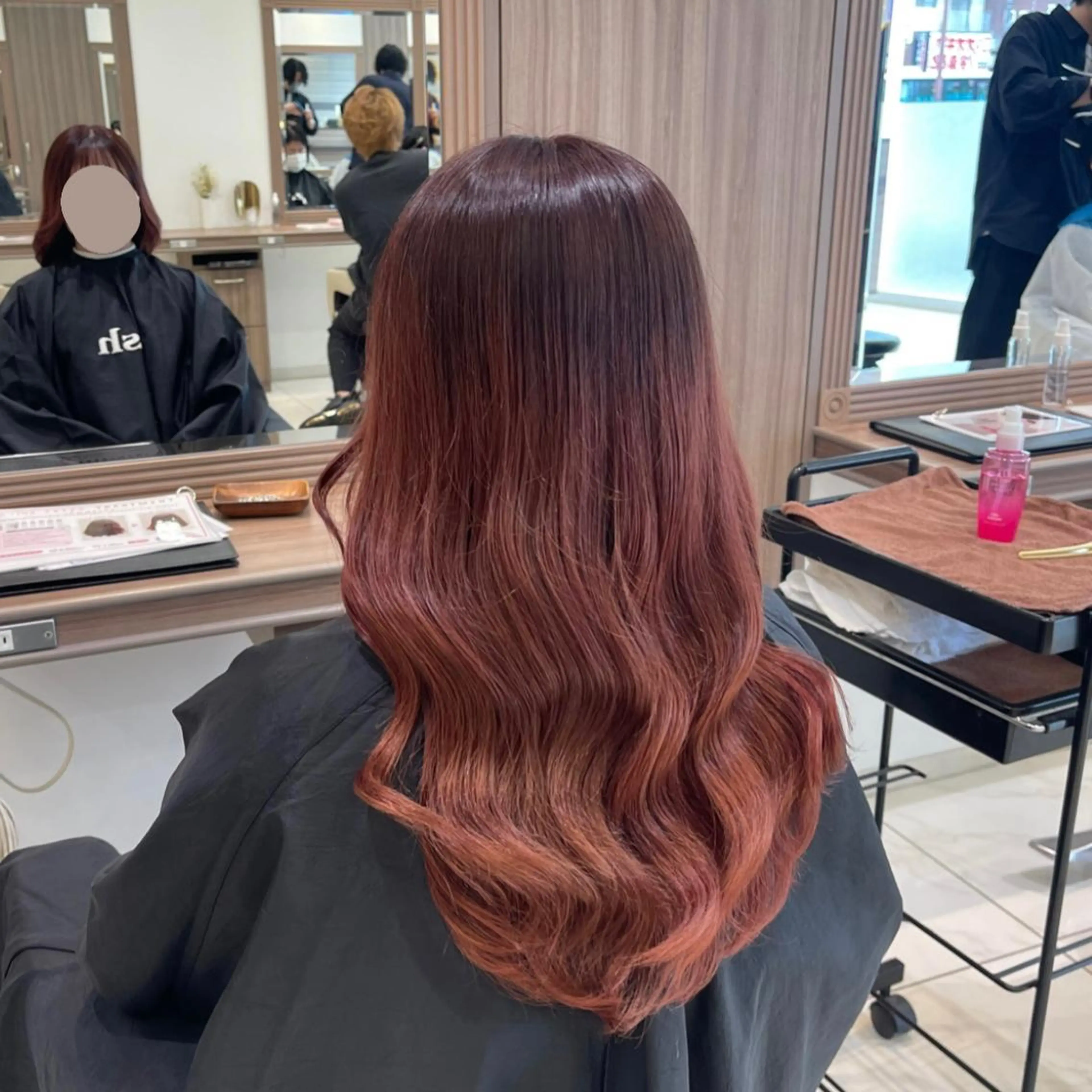 ロング カラー ブリーチ ブリーチなしカラー ヘアカラー 𓍯暖色/韓国風 田中沙羅‎𓍯のヘアスタイル