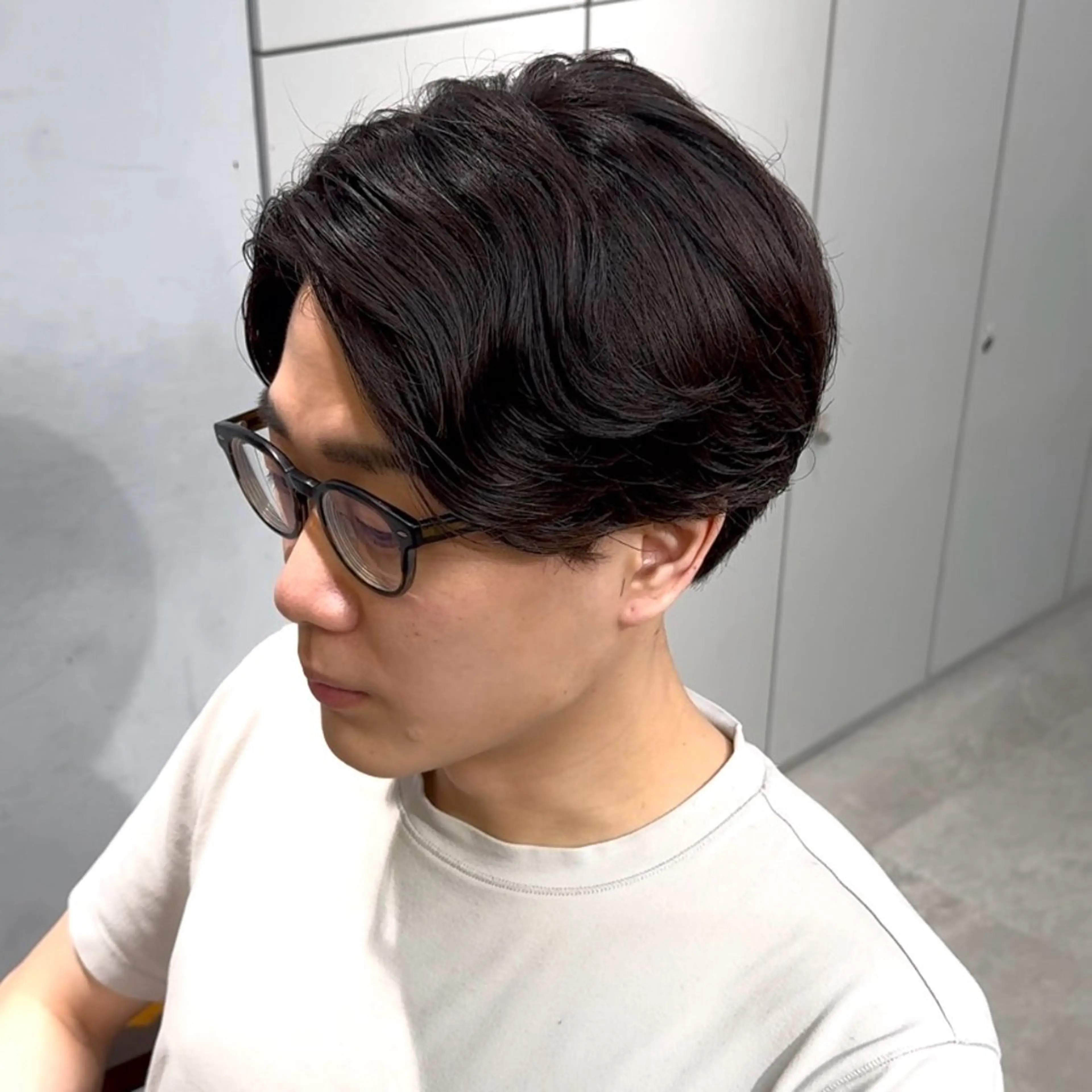 ショート パーマ メンズ メンズパーマ ニュアンスパーマ カット パーマ 永野 正芳のヘアスタイル
