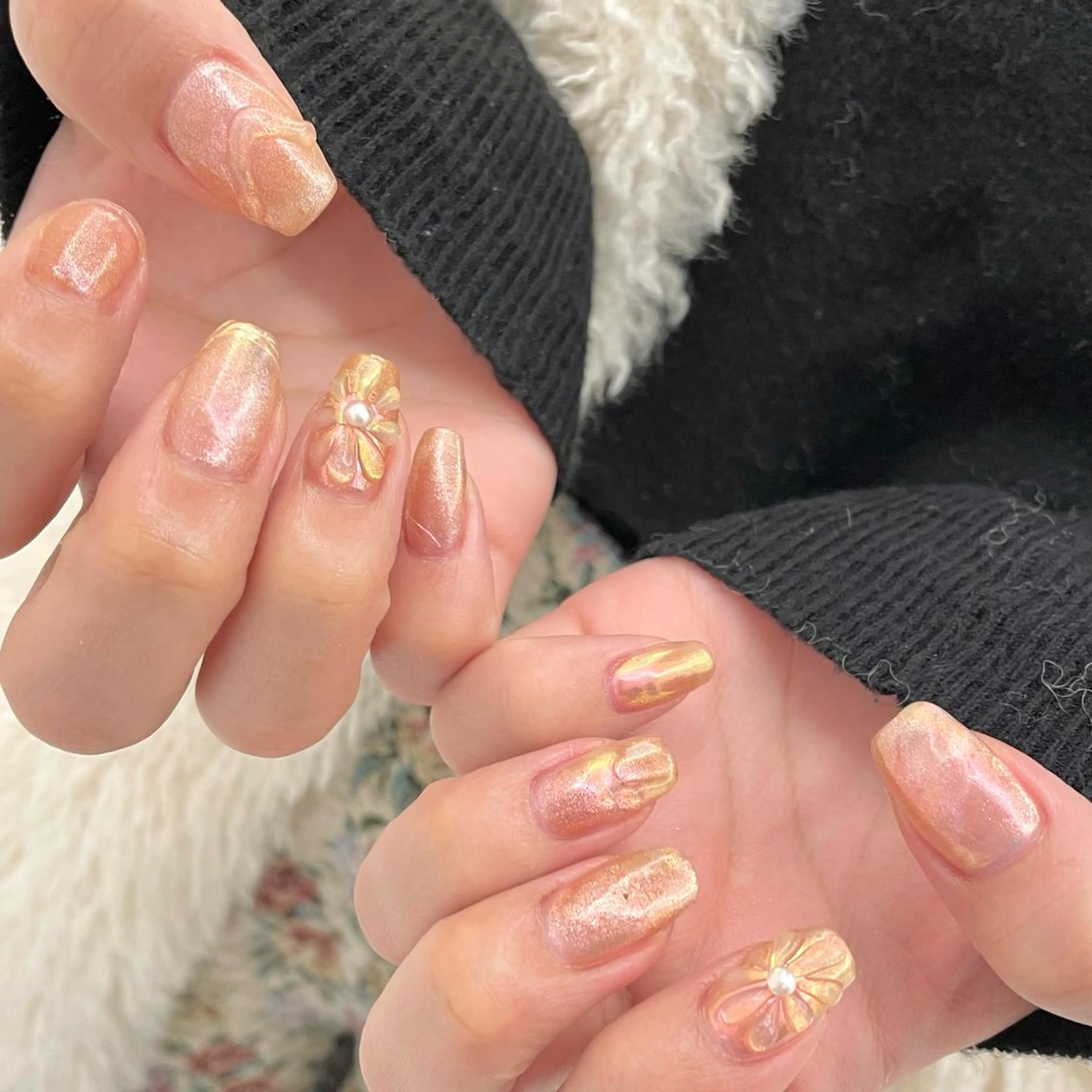 ネイル オーロラネイル PuaMo. JUNA🐇ྀིのネイルデザイン