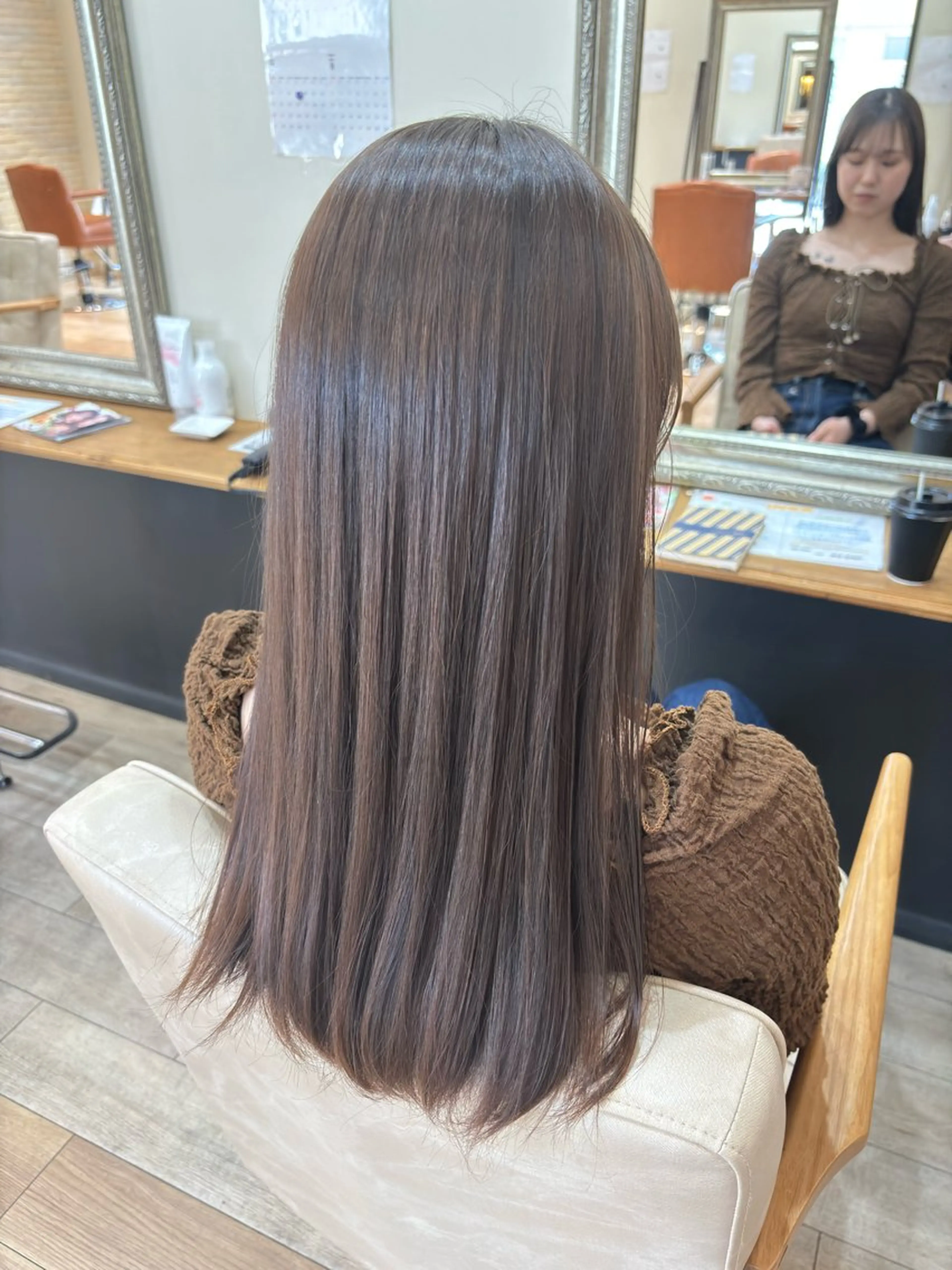 ロング カラー ブラウンカラー 透明感カラー ヘアカラー トリートメント Fukuma Karinのヘアスタイル