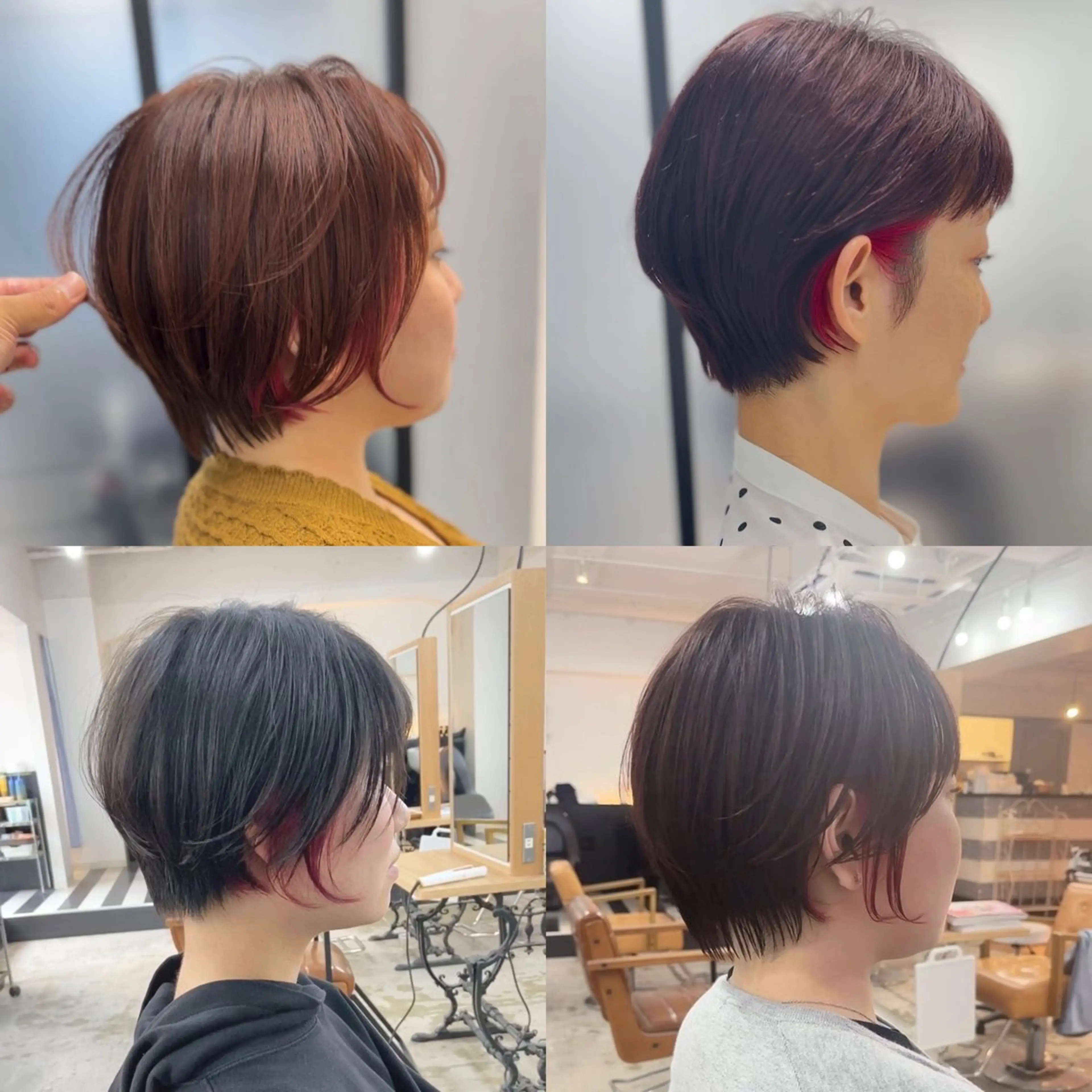 ショート カラー イヤリングカラー ピンクカラー ショートヘア ショートヘア、ボブ こやさん　コヤマのヘアスタイル