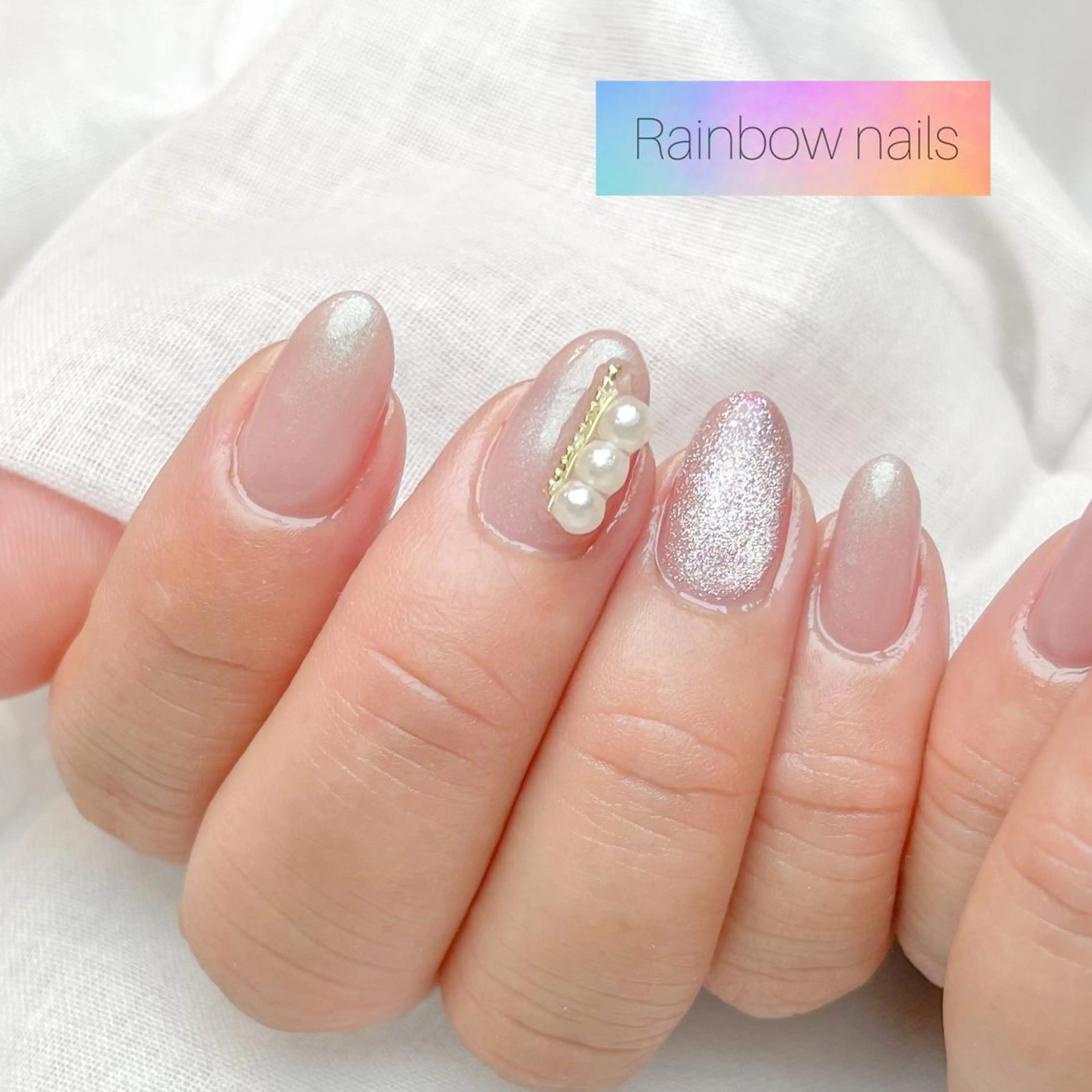 ネイル Rainbow nailsくろちゃんのネイルデザイン