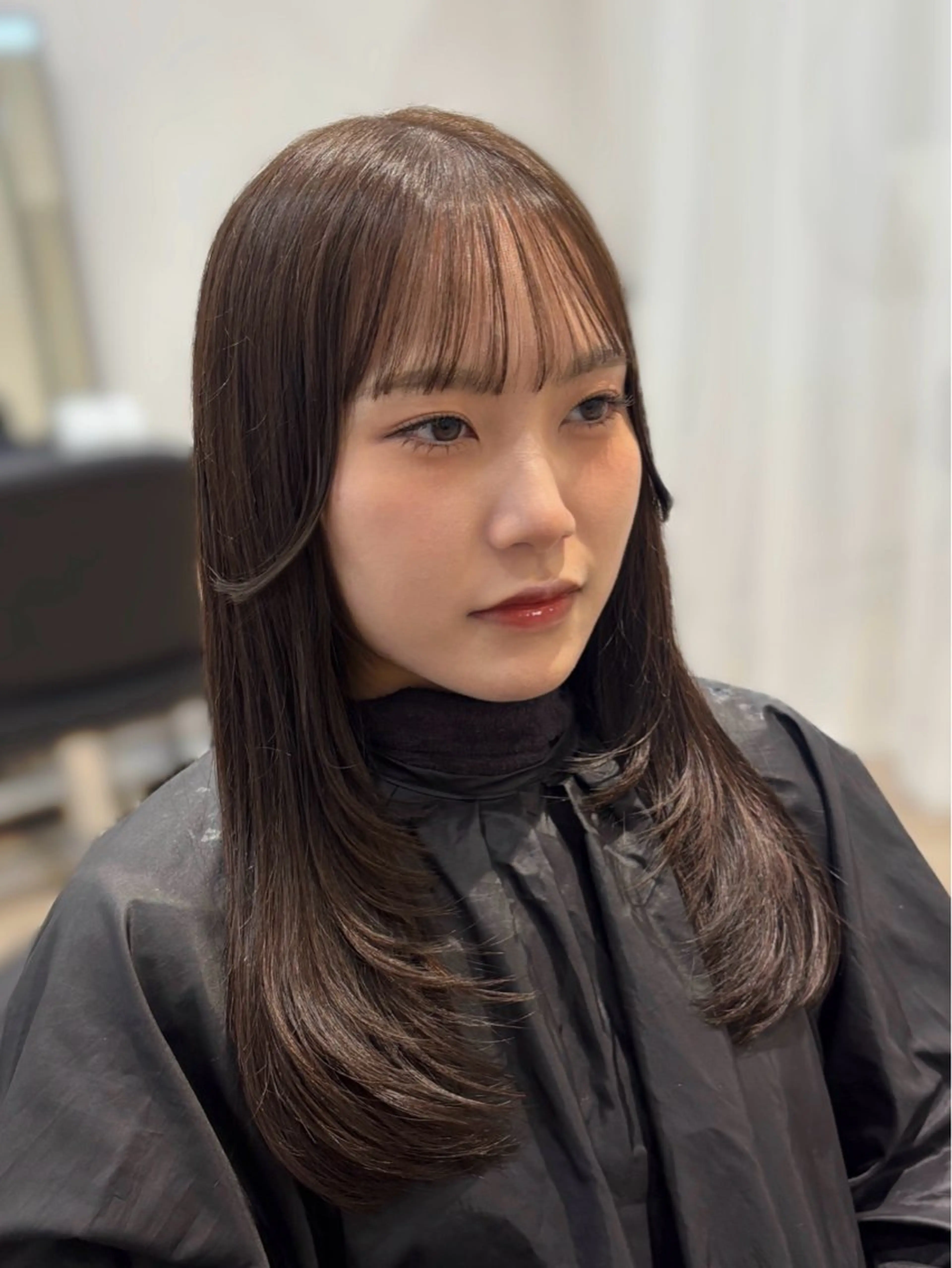 ロング カラー 顔周りカット カット ヘアカラー トリートメント CHAINON×FeM#所属・名駅/sHiHo/透 明感カラー✨🎀/のヘアスタイル