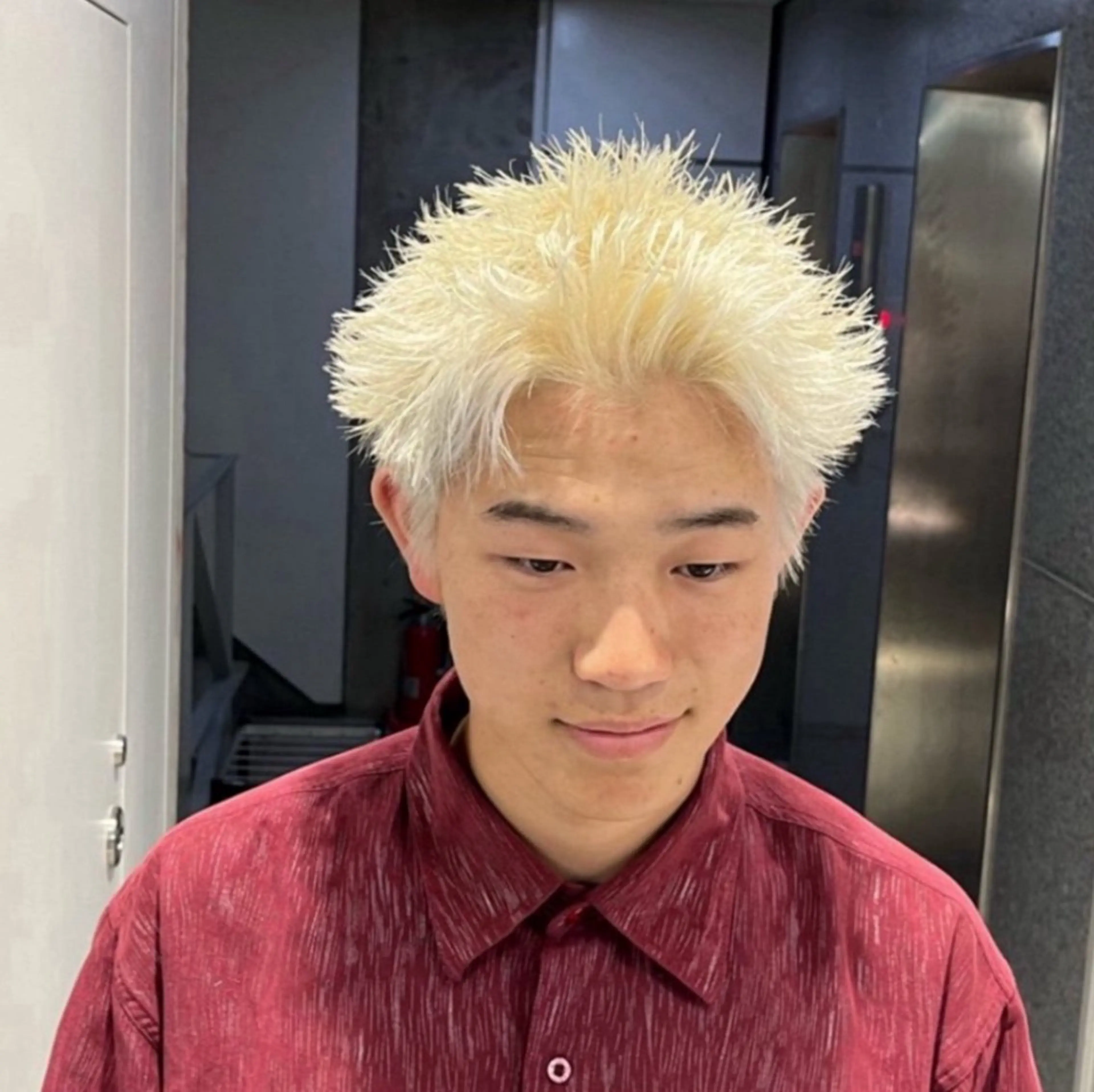ショート カラー パーマ メンズ カット ヘアカラー 🔥スパイキー 特化🔥菊水皐暉🔥のヘアスタイル