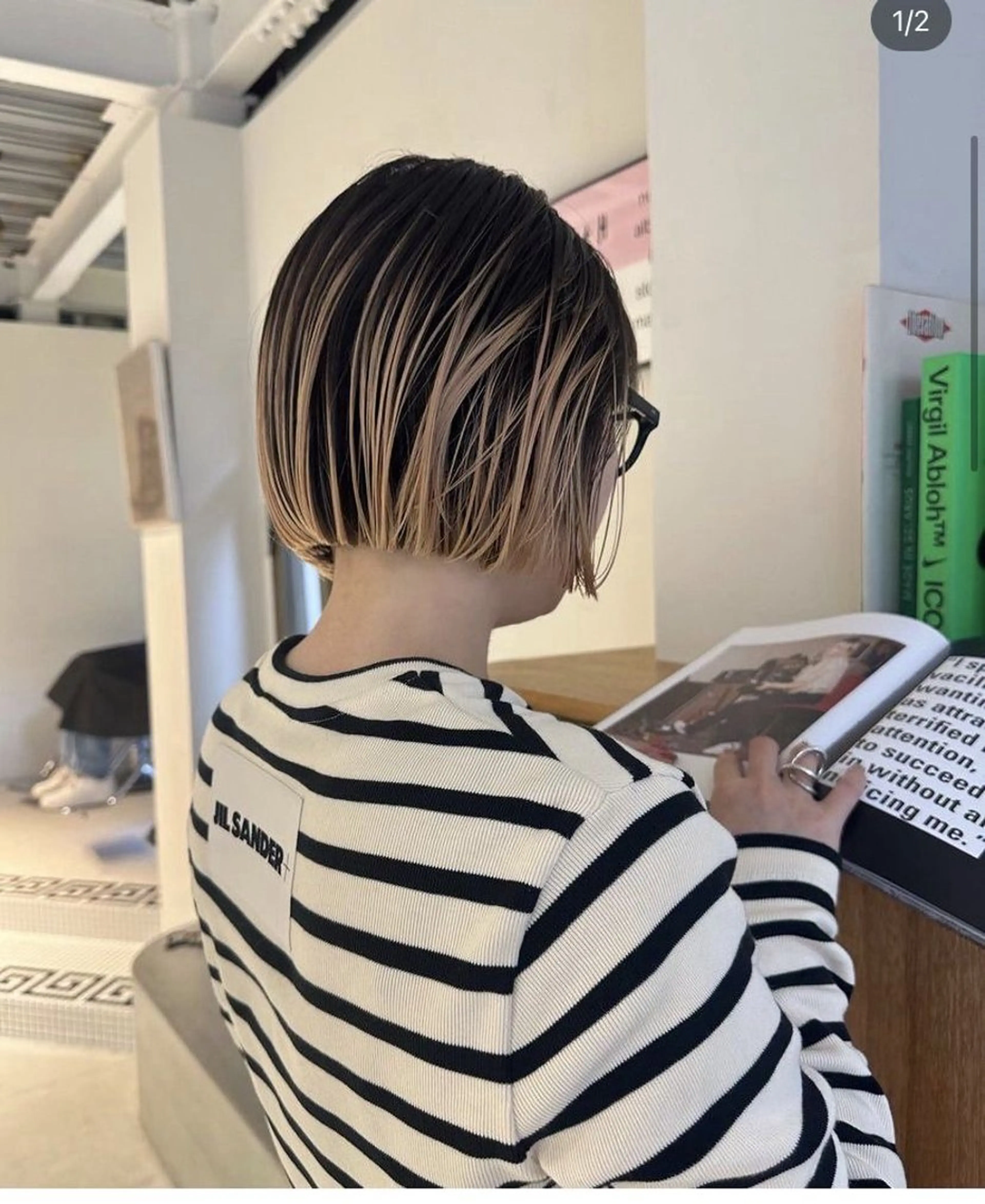 ショート カラー デザインカラー 橋本叶夢/ 透け感お洒落hairのヘアスタイル