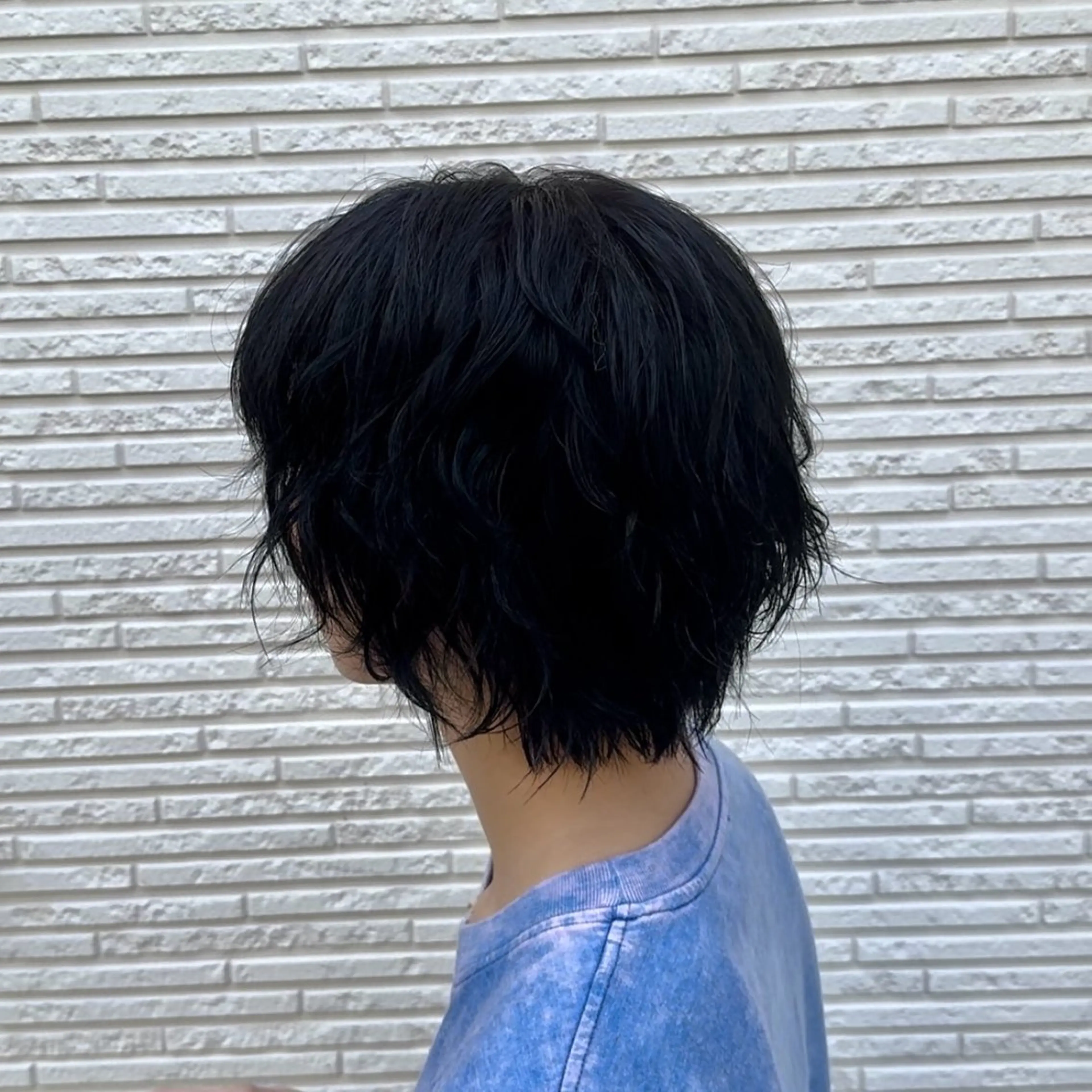 ショート カラー パーマ メンズ メンズパーマ パープルカラー スパイラルパーマ COL BIRTH所属・KIRARI .のヘアスタイル