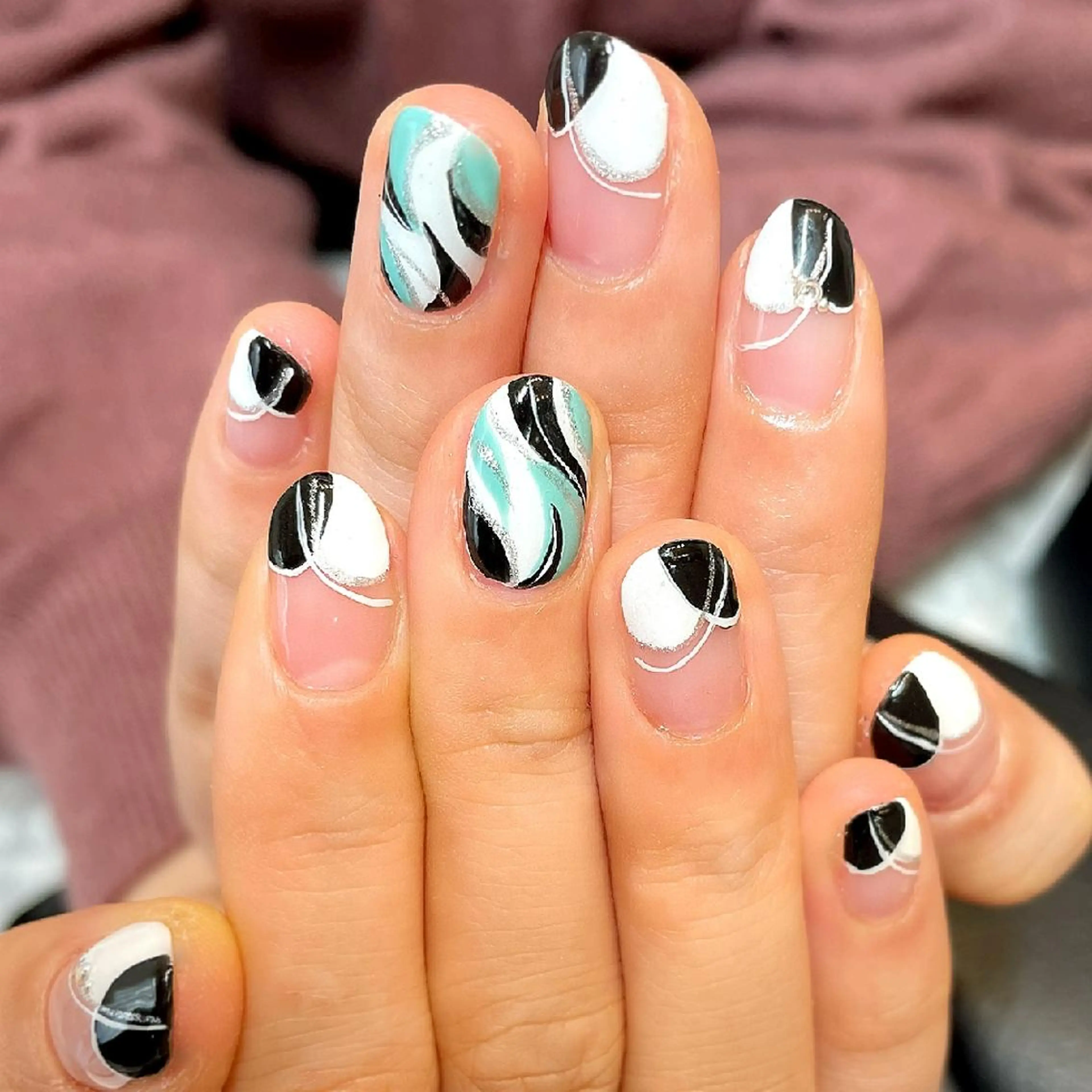 ネイル グリーン ハンドネイル フットネイル AQUA NAIL所属・AQUA NAILのネイルデザイン