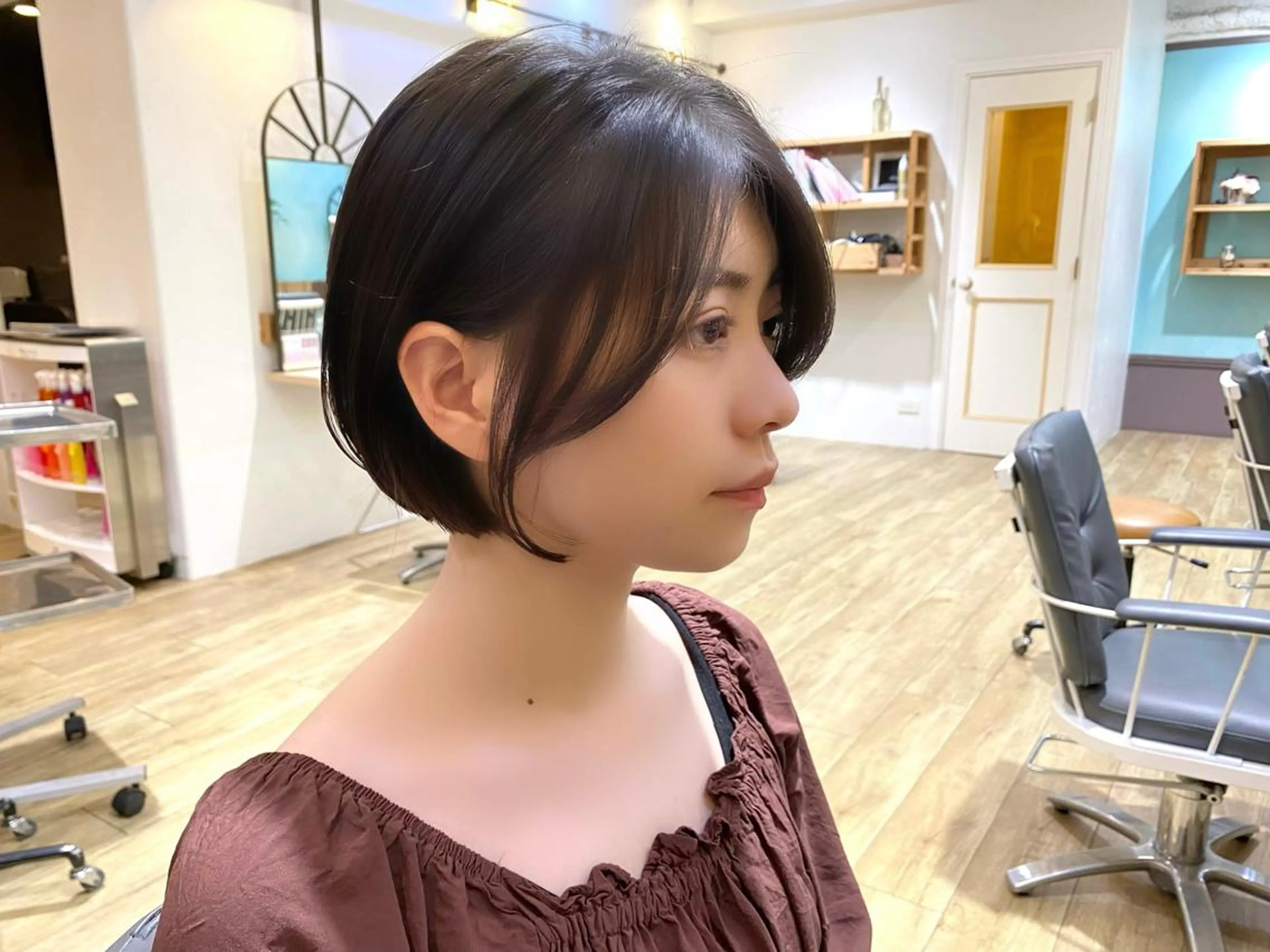 ショート ショートヘア カット 縮毛矯正 トリートメント 🌟ショート/シ ョートボブ/岡田🌟のヘアスタイル