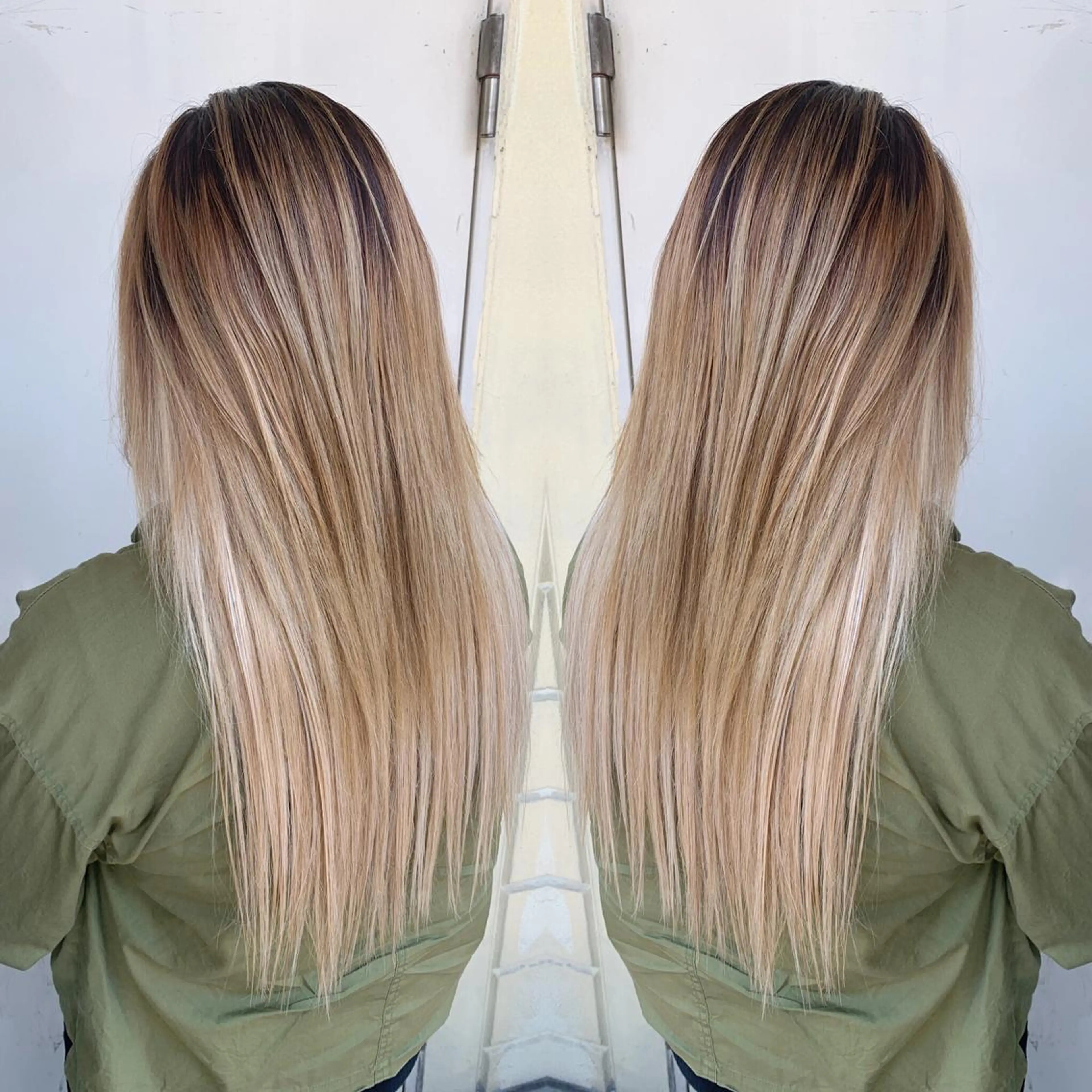 ロング カラー kr2s アメ村のヘアスタイル
