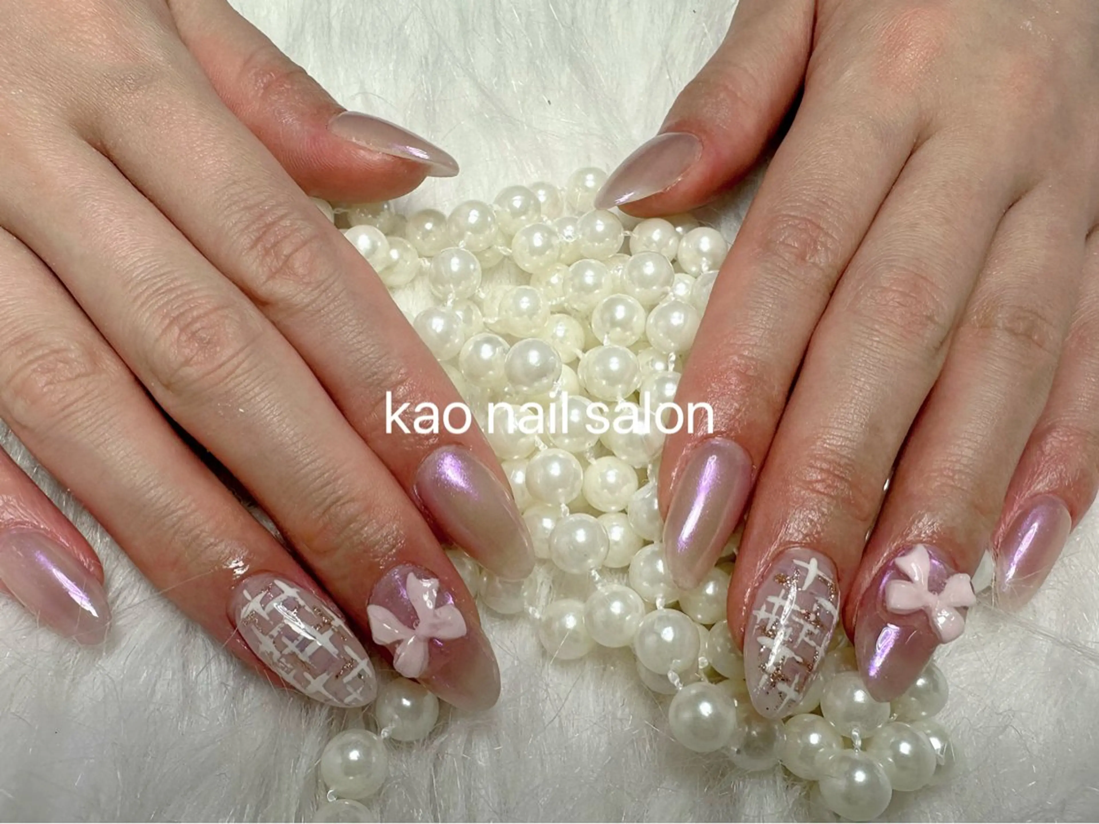 ネイル チークネイル 長さ出し フレンチネイル ジェルネイル ガラスフレンチ ハンドネイル kao nail マグネット/長さだしのネイルデザイン