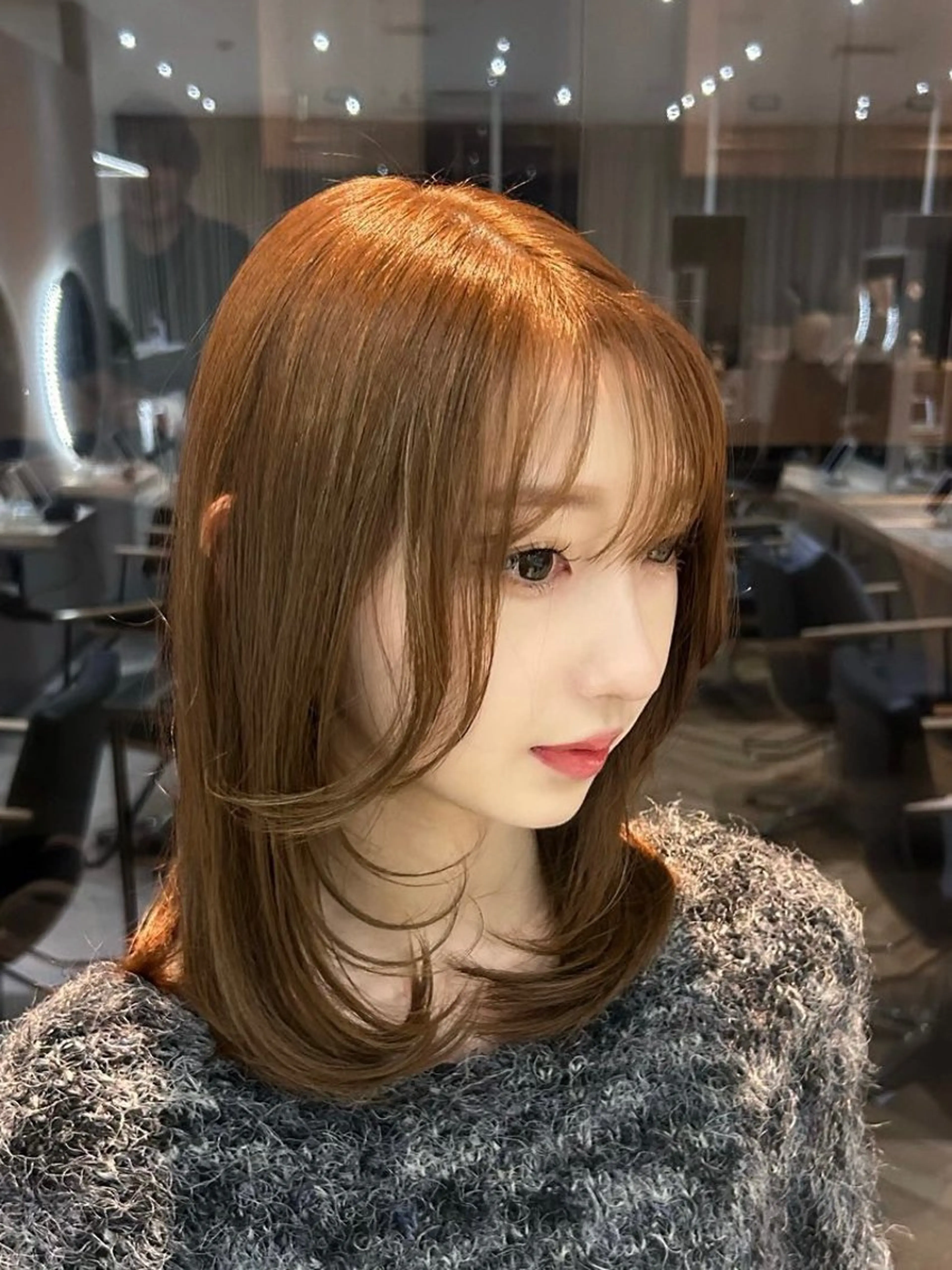 カラー 韓国ハッシュカット✨ レイヤーカット🍒のヘアスタイル