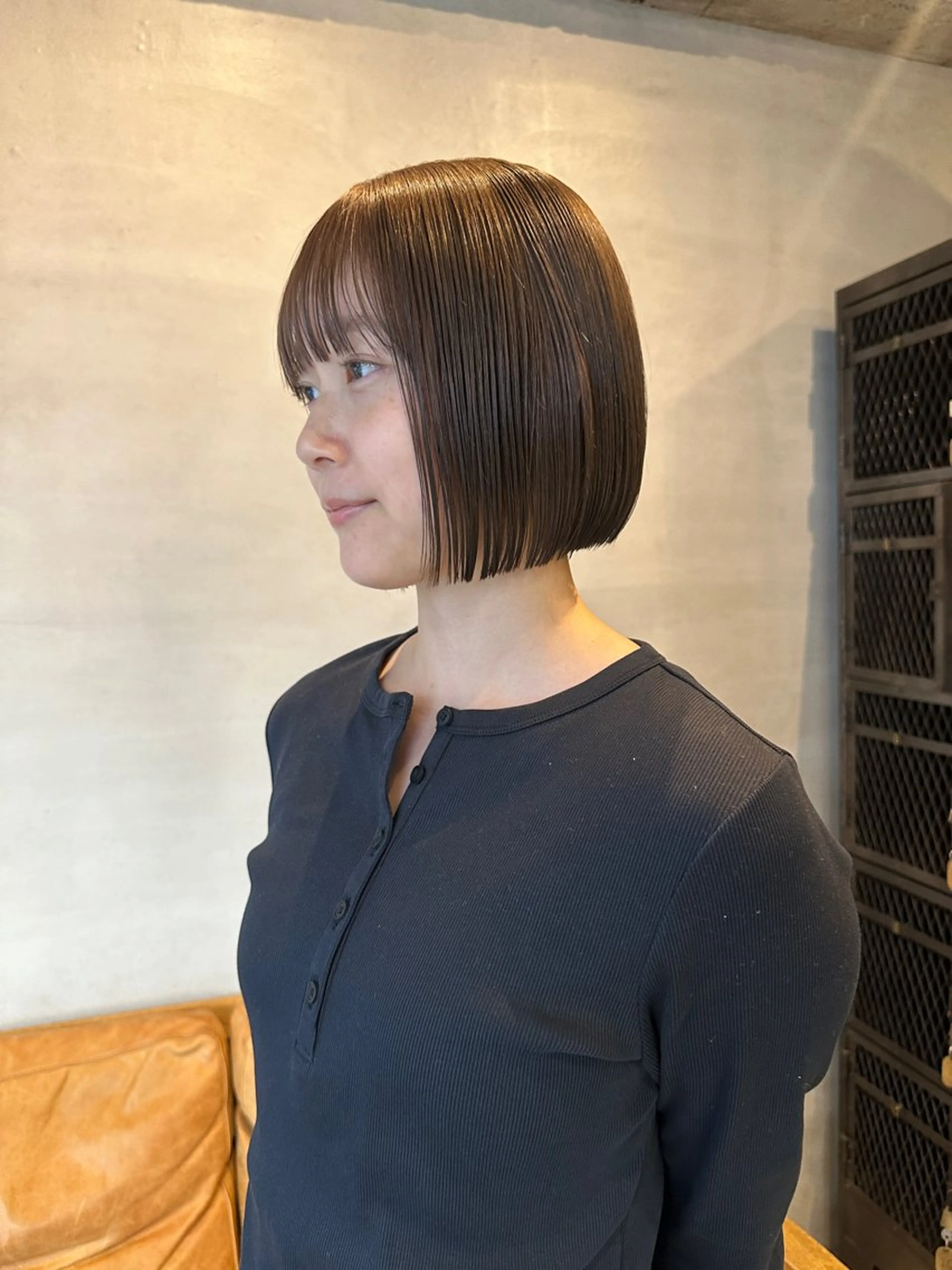 ショート カラー グレージュ ミルクティーグレージュ ボブ 森田楓乃/上前津/ 大須/ブリーチカラーのヘアスタイル