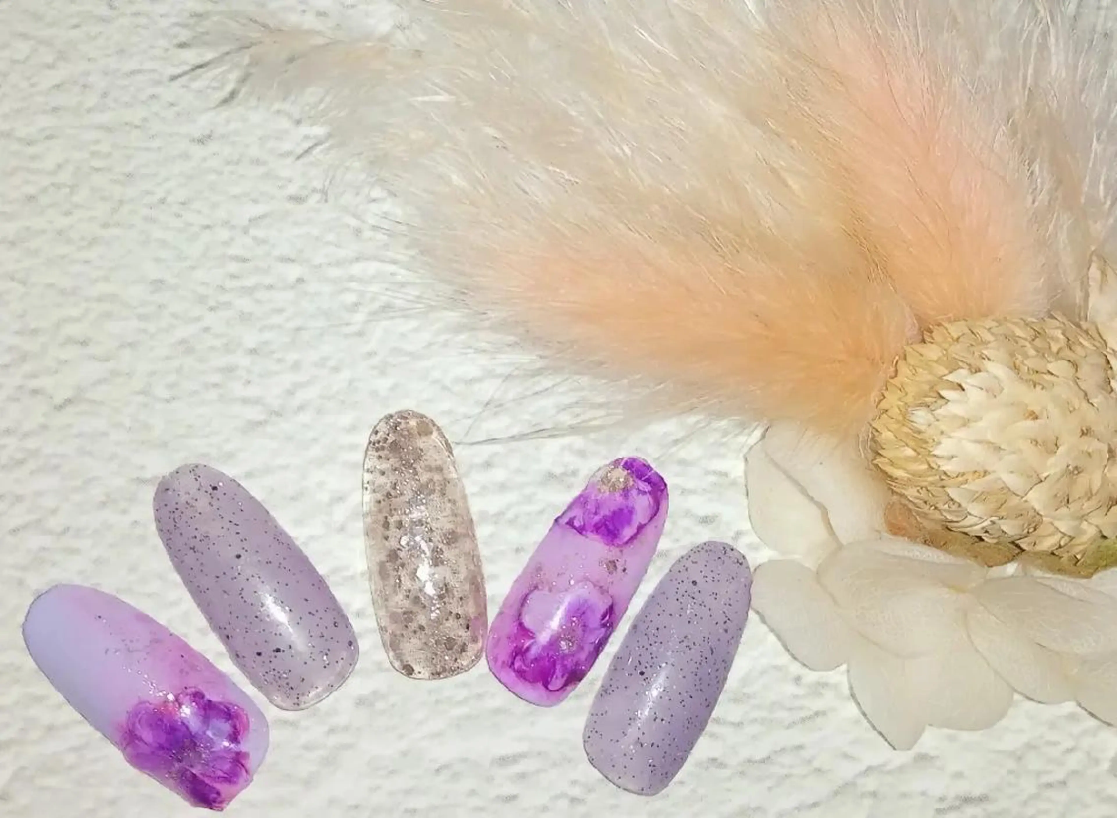 ネイル フラワーネイル キラキラネイル 韓国ネイル シンプルネイル ブライダルネイル ハンドネイル flure de neige yukiのネイルデザイン