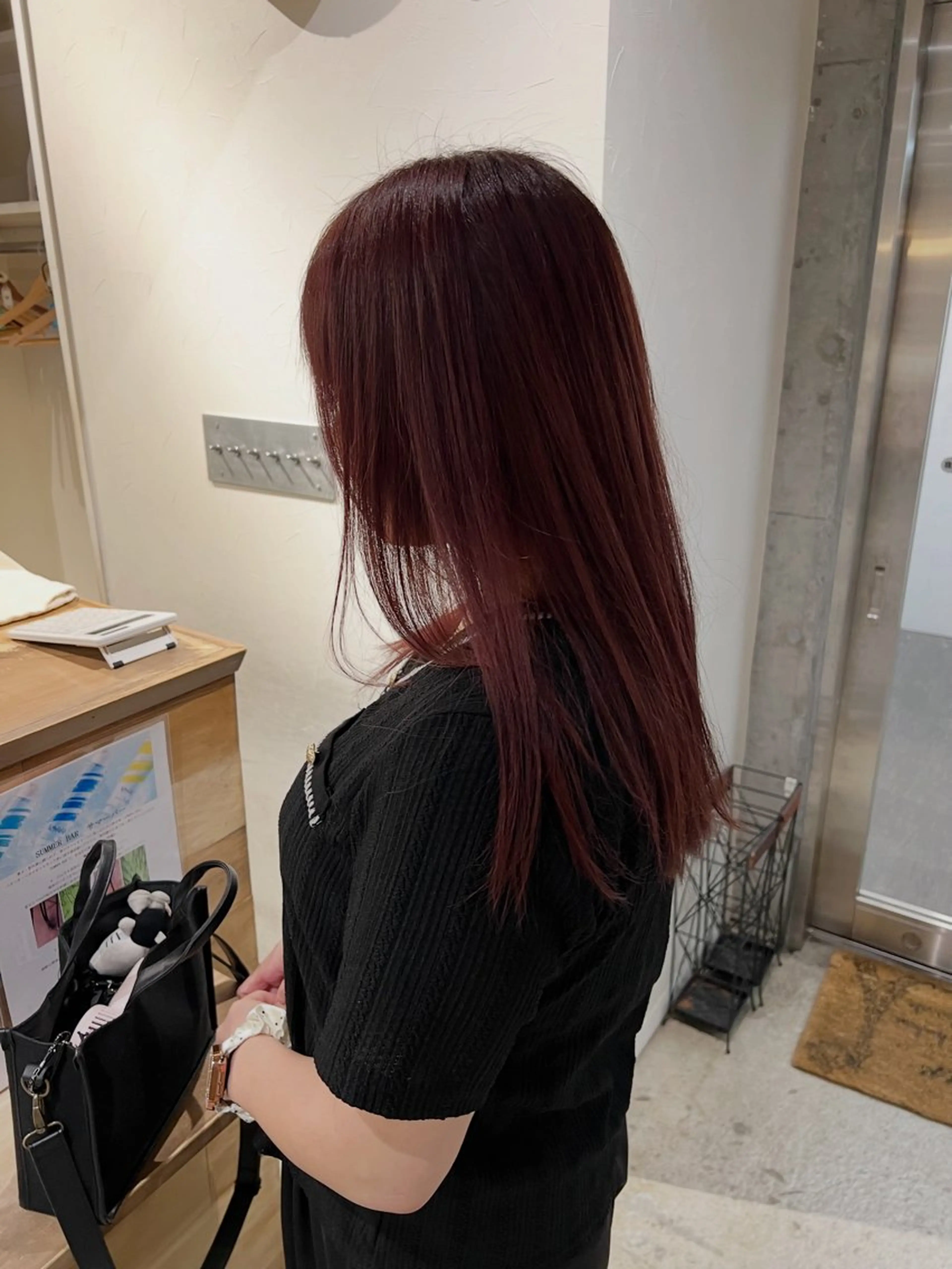 カラー ブラウンカラー ピンクカラー ヘアカラー 関根 風果のヘアスタイル