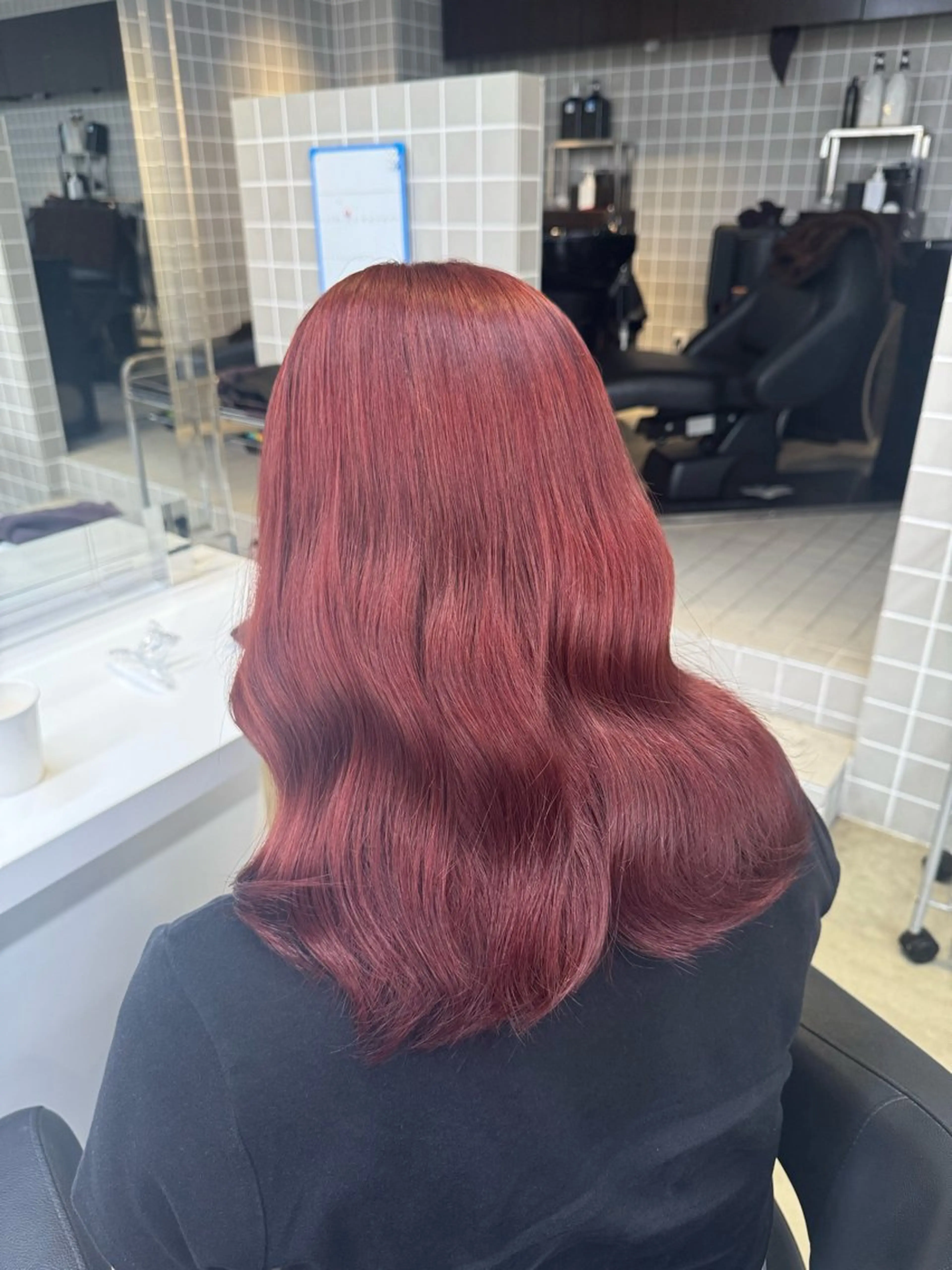 セミロング カラー パーマ ヘアアレンジ メンズ キッズ 🍒暖色系 カラー🍒MEIのヘアスタイル