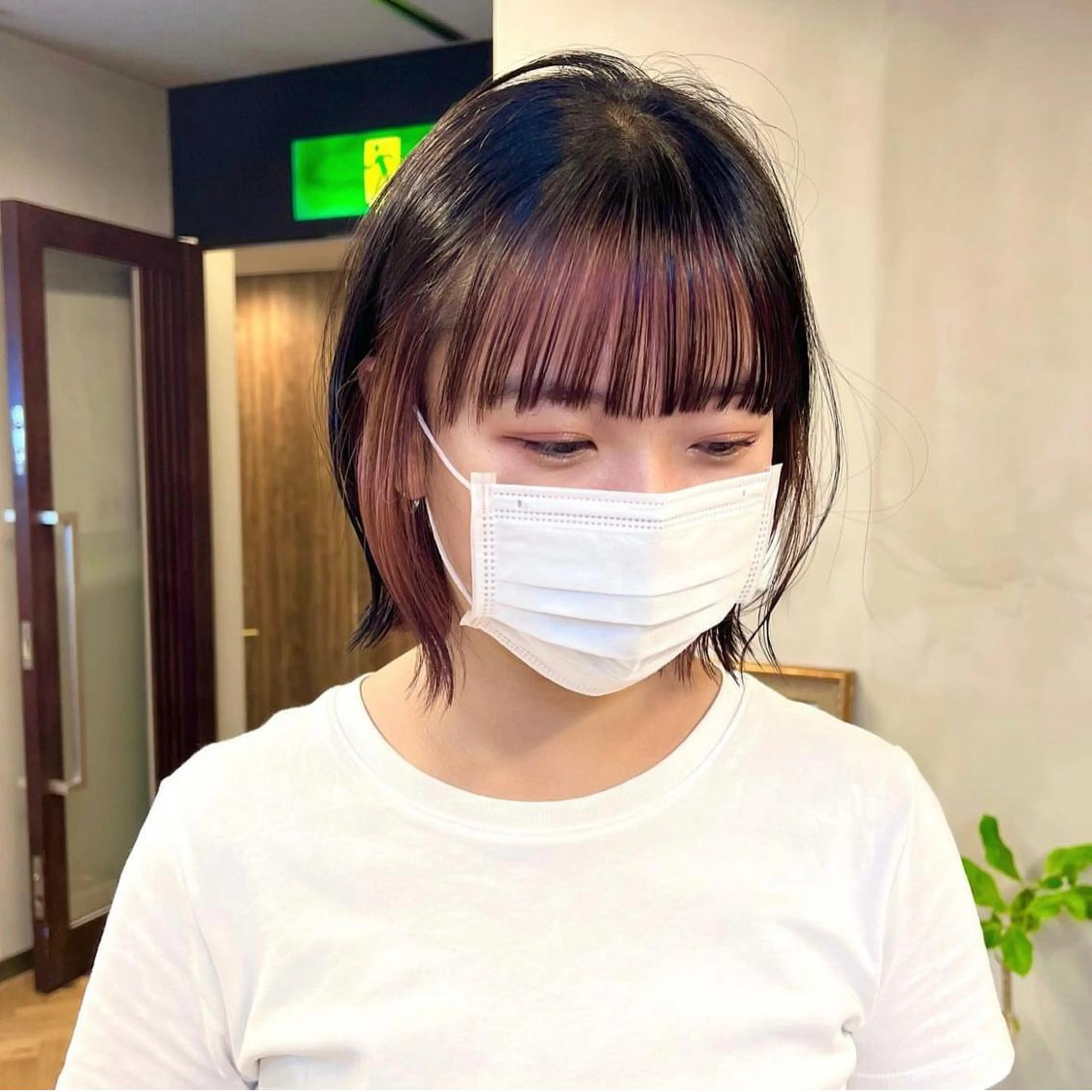 ミディアム カラー パーマ ヘアアレンジ メンズ キッズ ネイル マツエク・マツパ アイブロウ カット ヘアカラー EMANON梅田店所属・前川 朋香のヘアスタイル