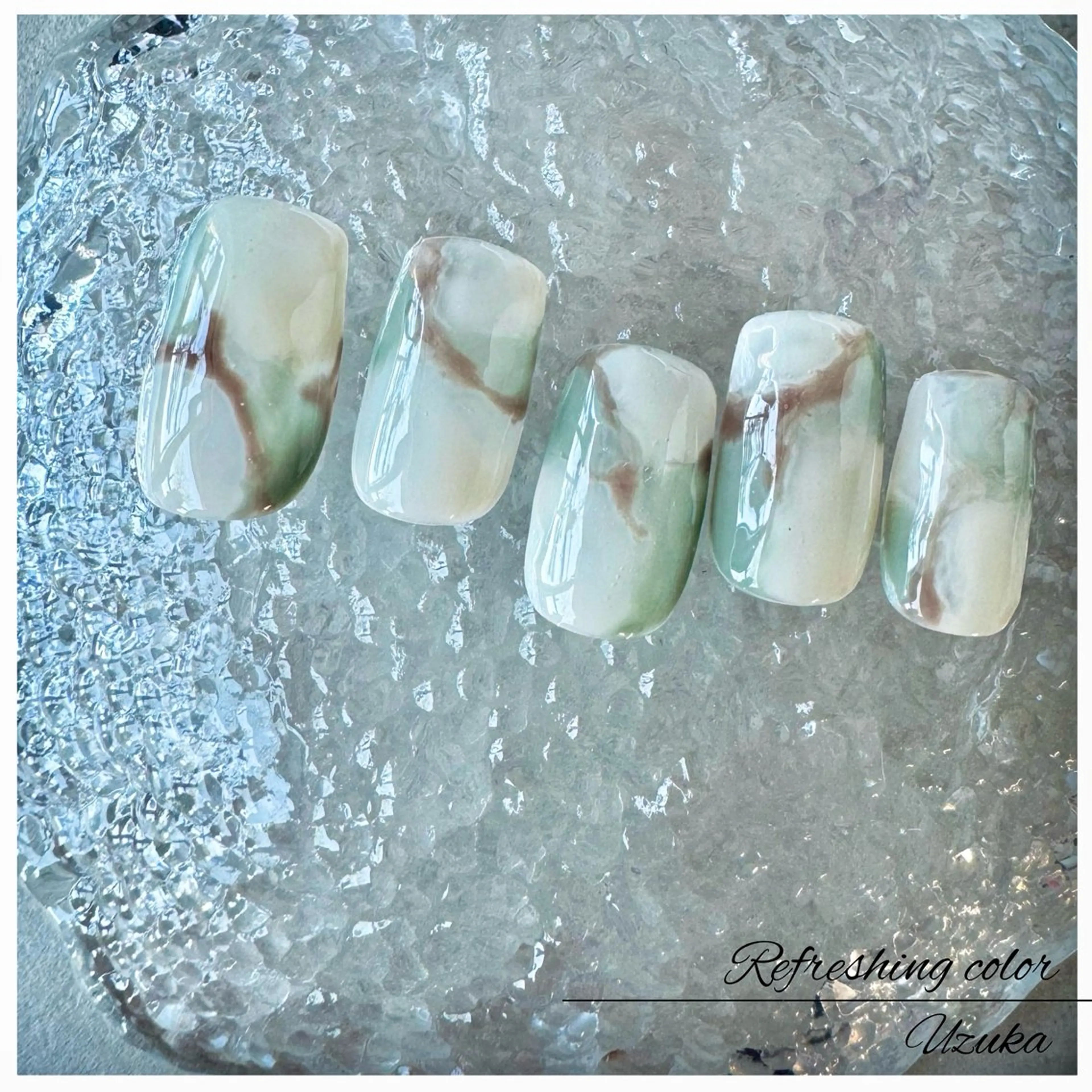 ネイル ニュアンスネイル 夏ネイル ハンドネイル ハンドケア 【nail】 Uzuka🌙のネイルデザイン