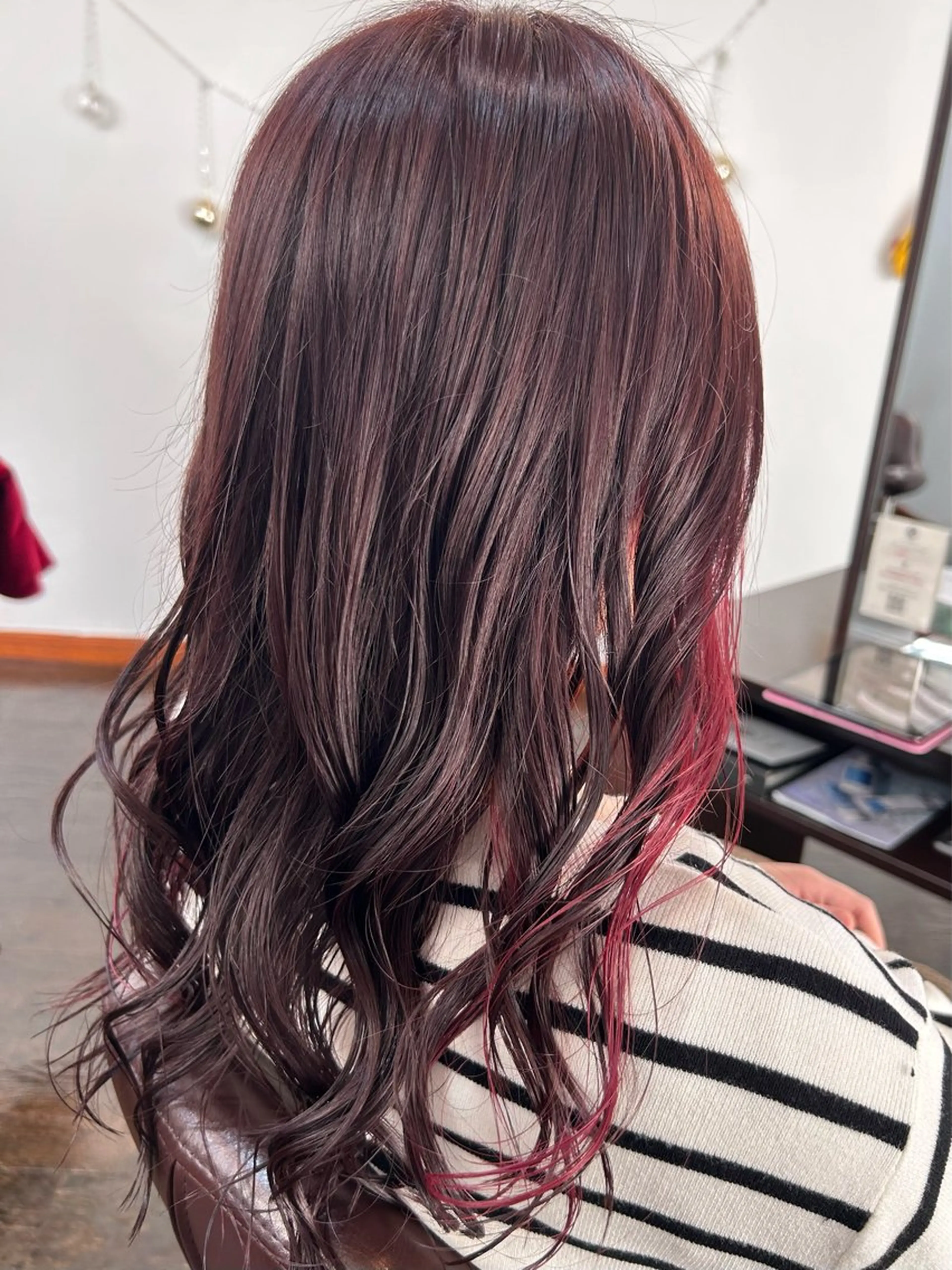 カラー イヤリングカラー ピンクカラー 坂本 瑞季のヘアスタイル