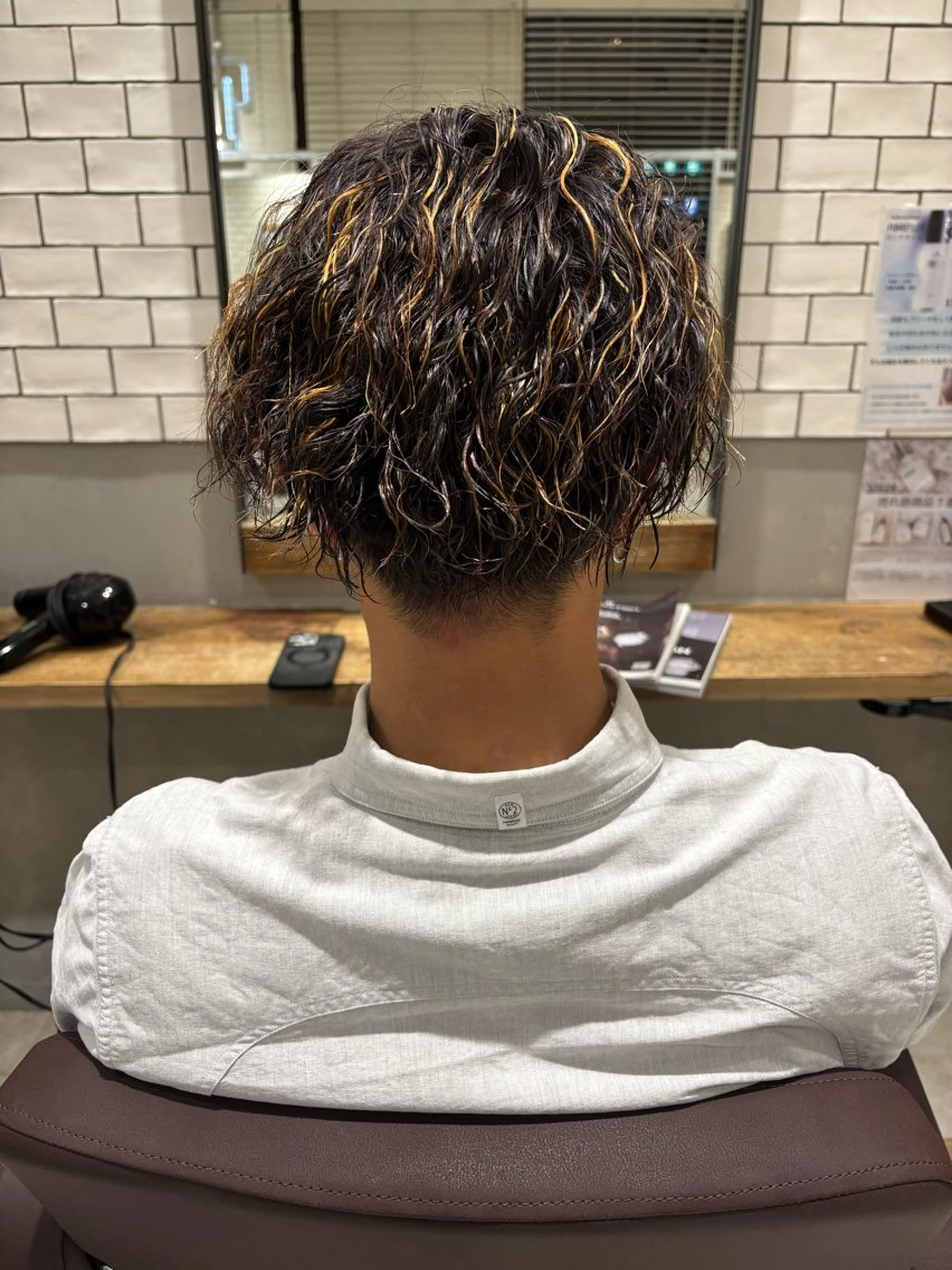 ミディアム カット パーマ トリートメント 菊地 優斗のヘアスタイル