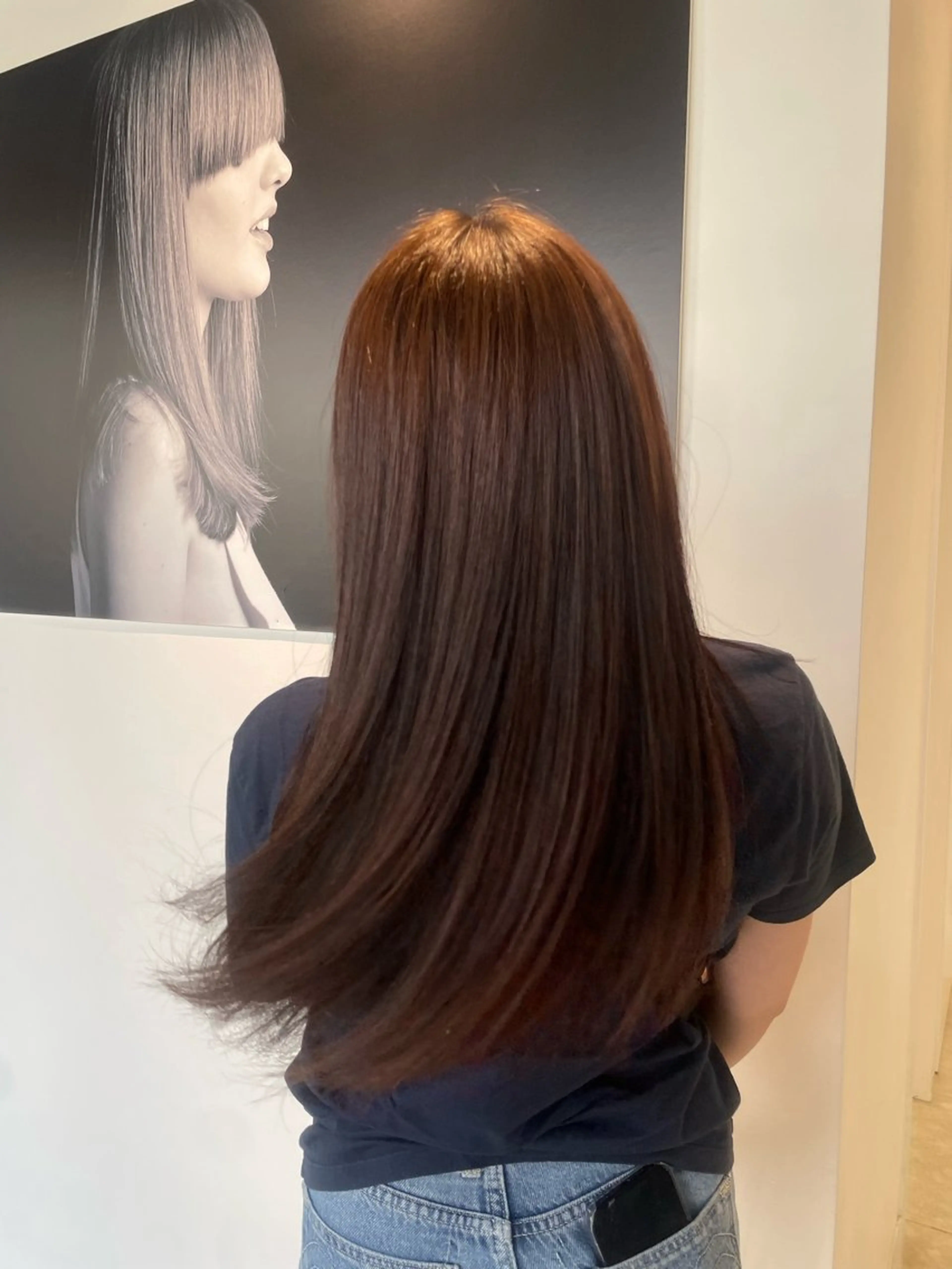 セミロング パーマ セミロングパーマ ストレートパーマ mod'shair  青山プリヴィレージュ店所属・北山 夢菜のヘアスタイル