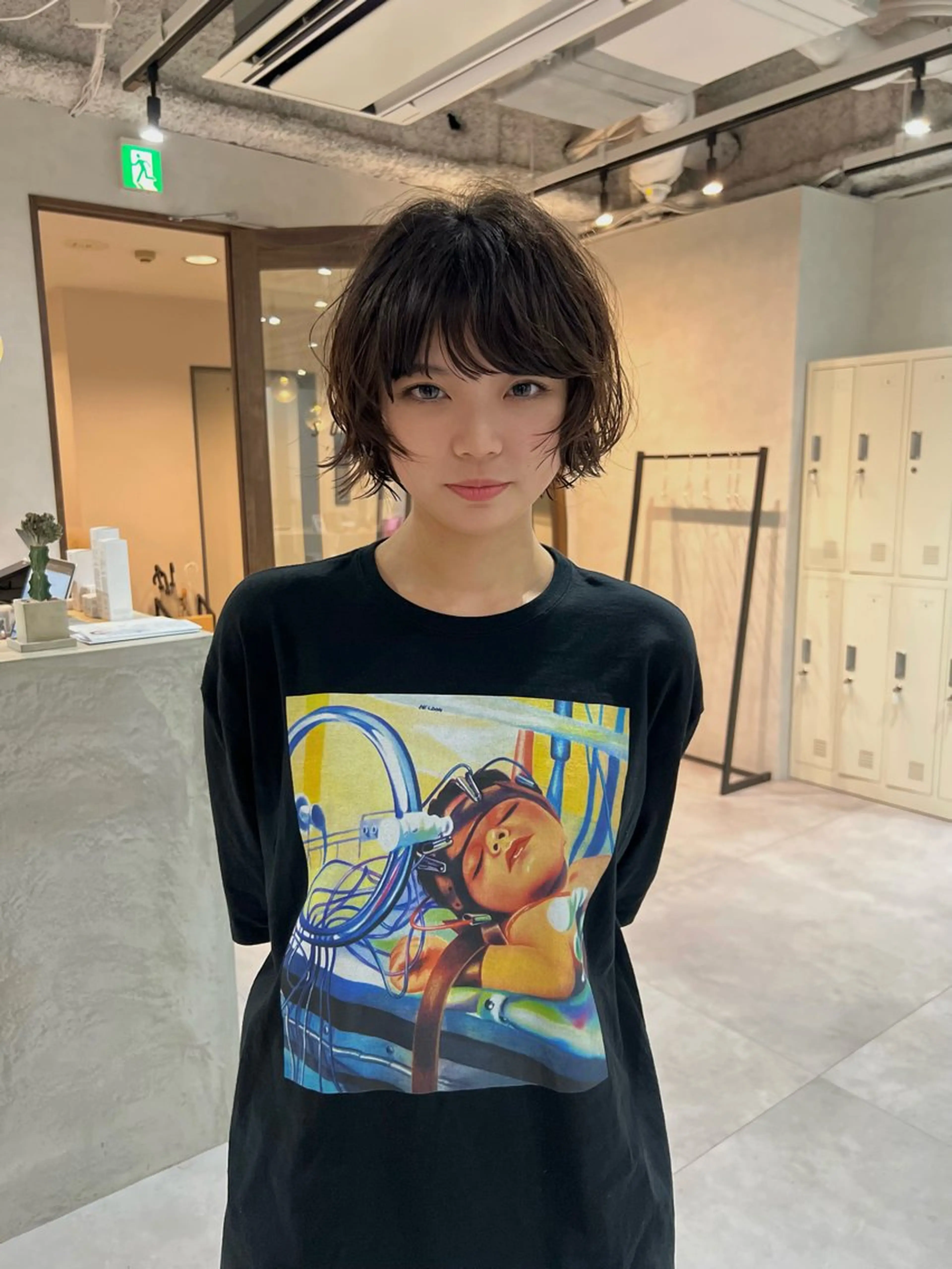ショート ボブレイヤー ボブ レイヤーカット カット パーマ 🌀デザインパーマ 村中　仁人のヘアスタイル