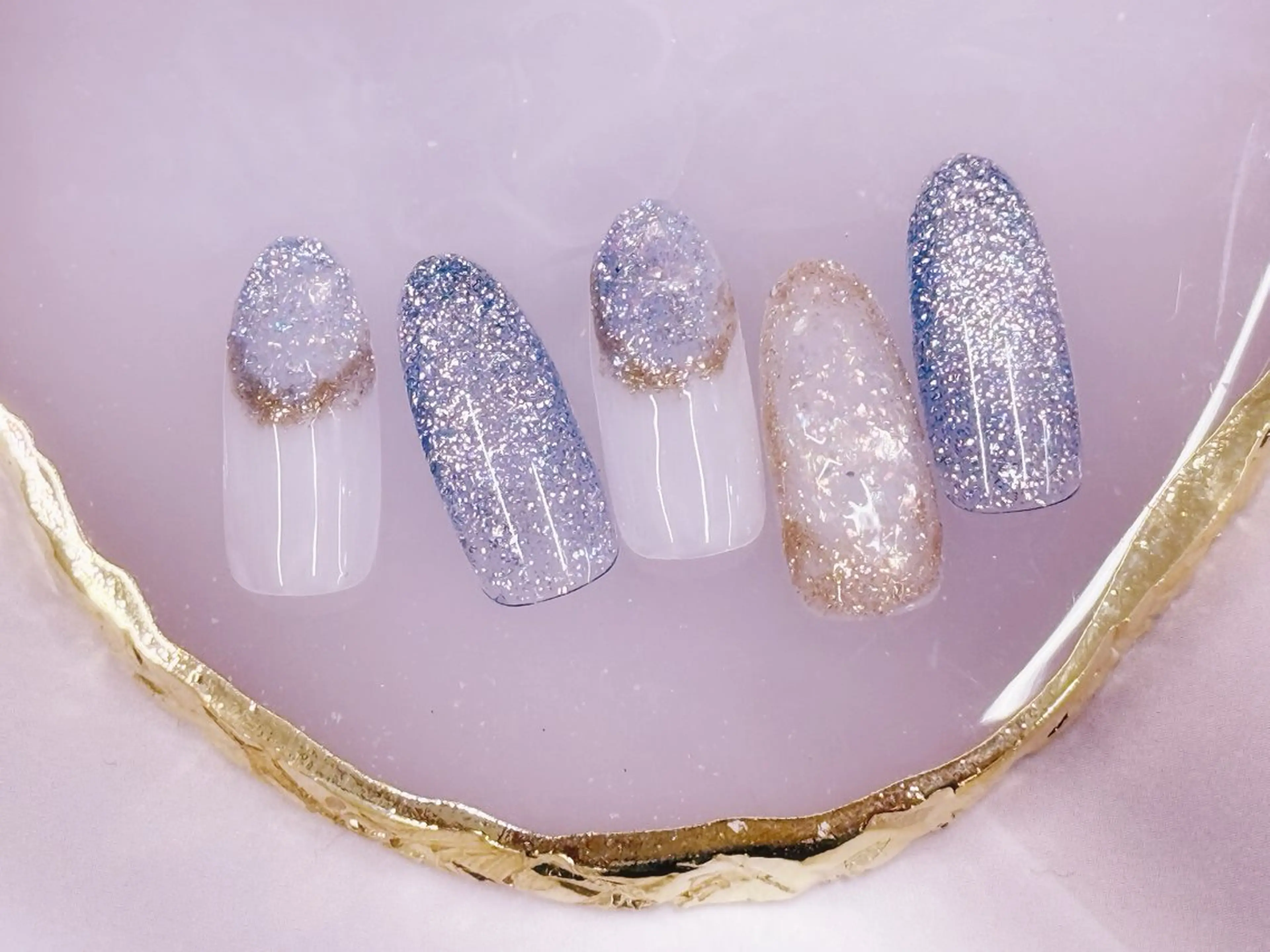 ネイル アートネイル フラッシュネイル フラワーネイル ジェルネイル ガーリー ハンドネイル Puti nailのネイルデザイン