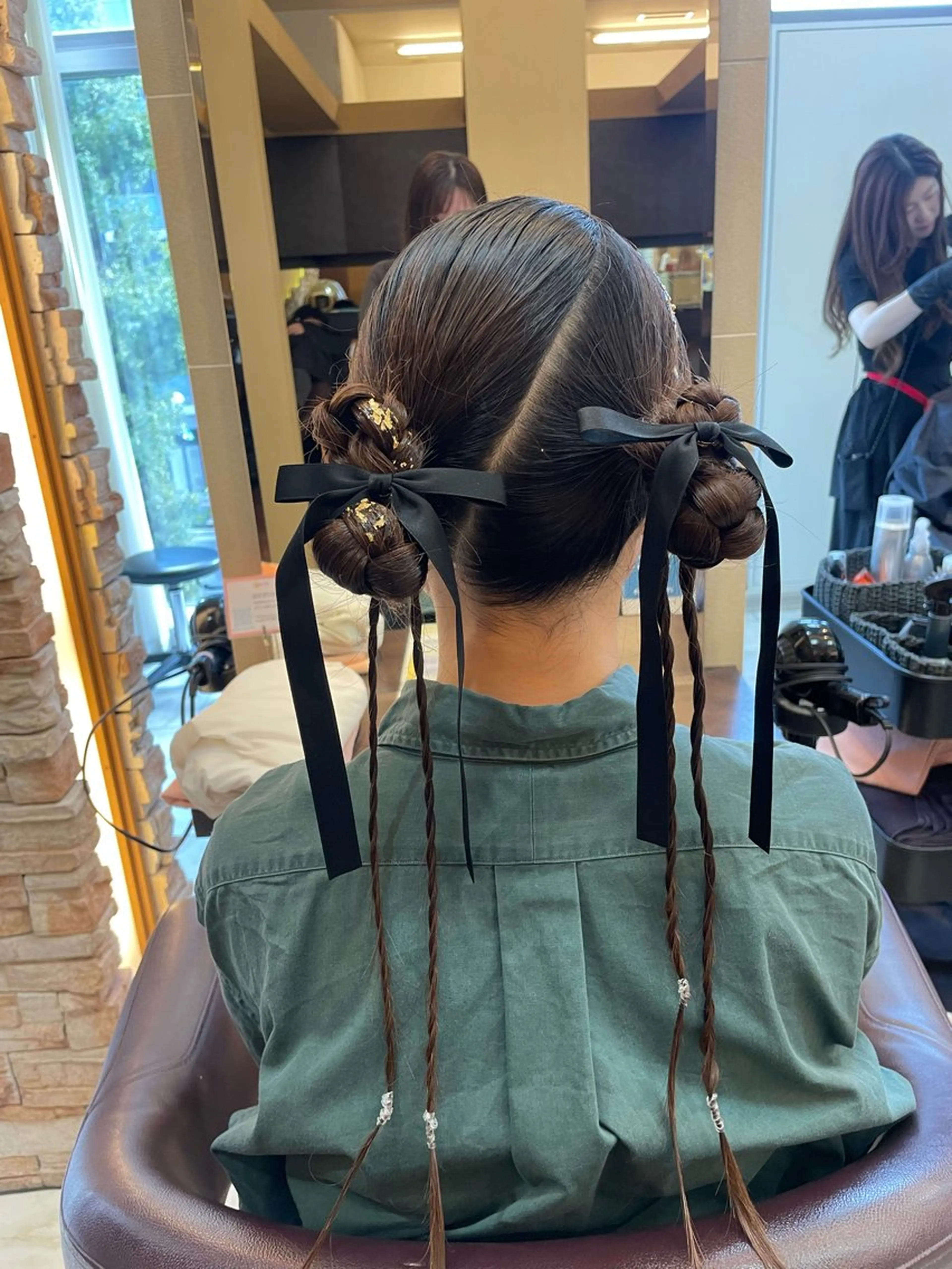 ロング ヘアセット 肌までキレイ見え✨️ 赤み消し特化のヘアスタイル