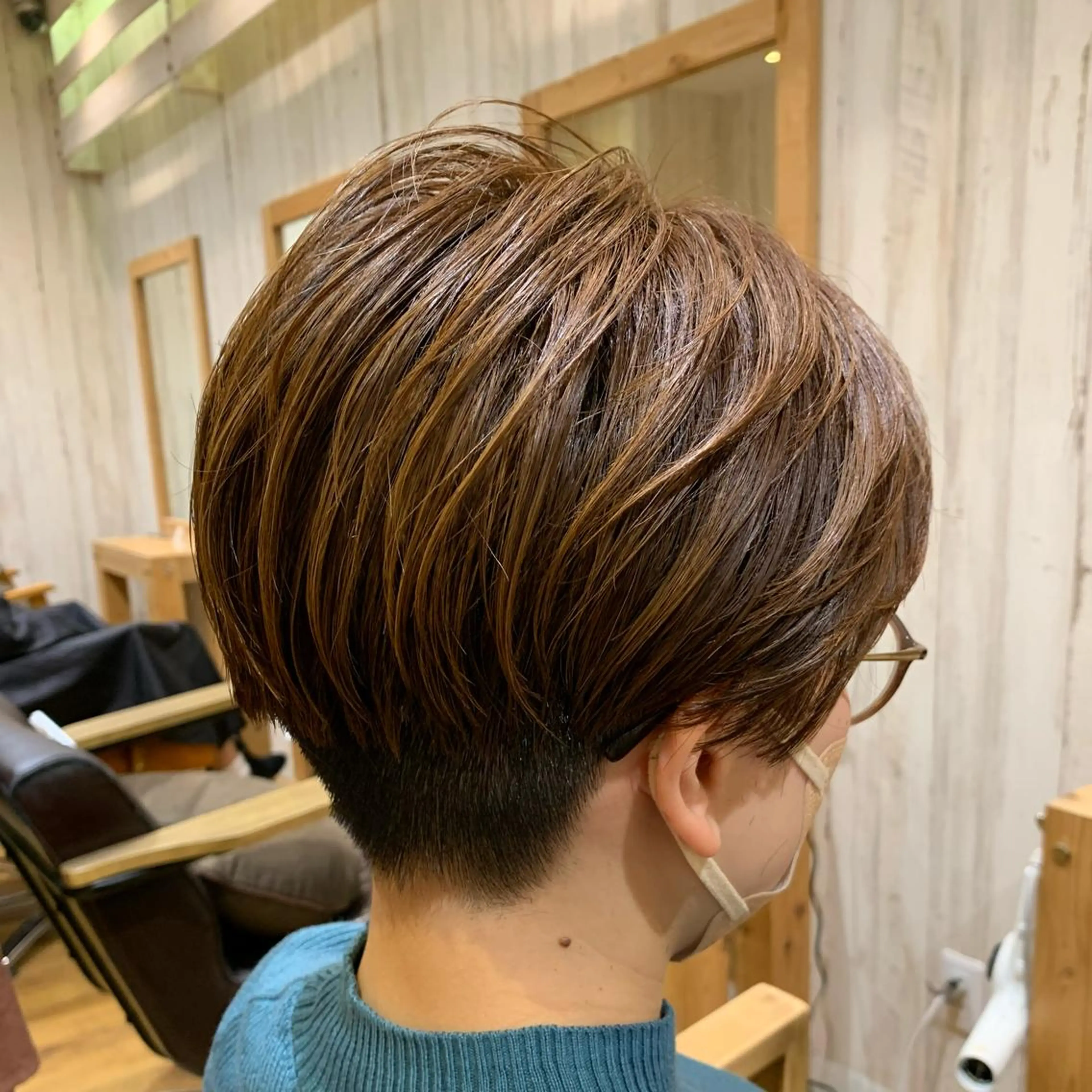 ショート ショートボブ 丸みショート ベリーショート ボブ くびれヘア Halo 長居店 "ROKI"のヘアスタイル